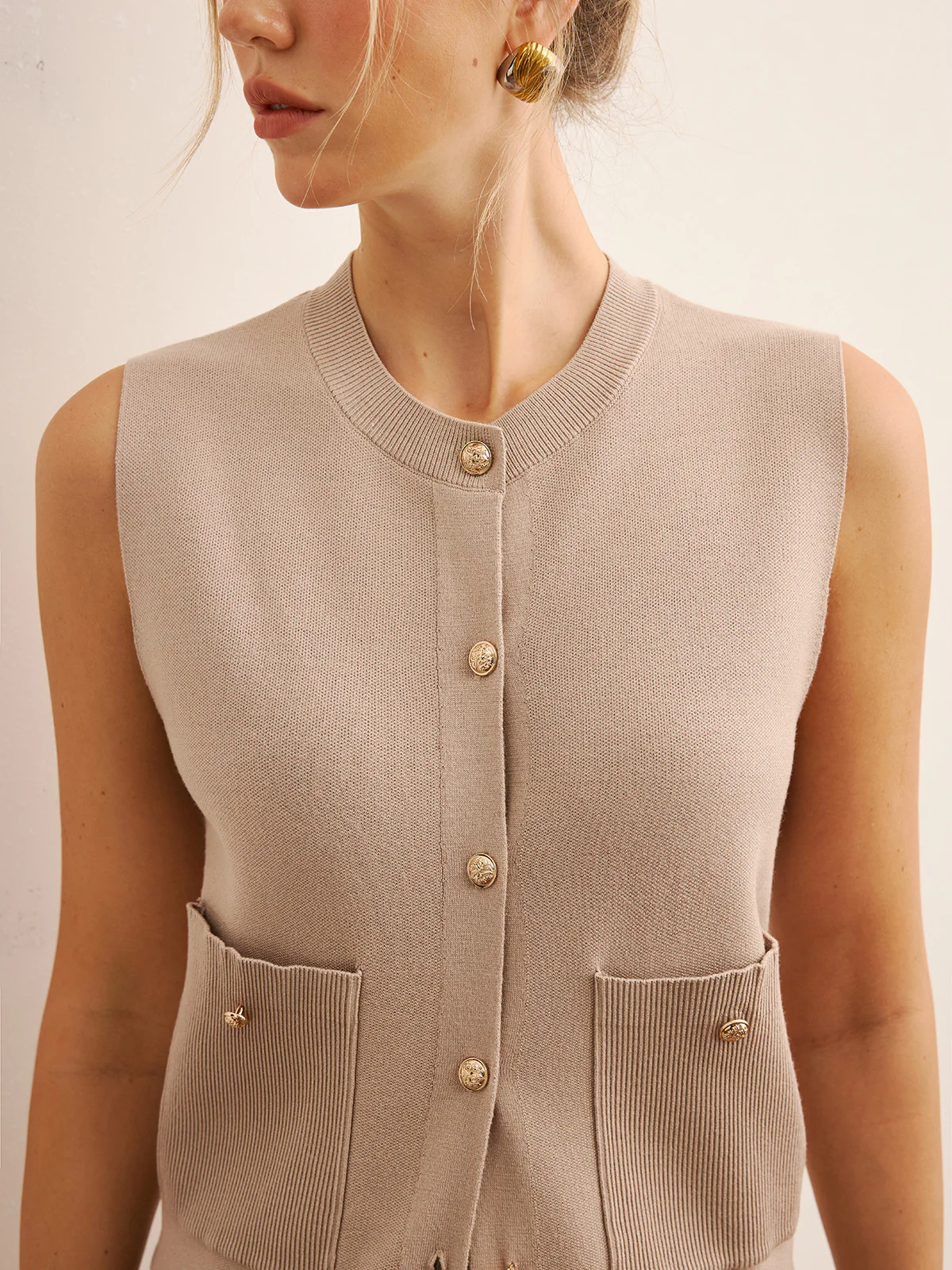 Knit Vest & Wide-Leg Pants Set - Image 5