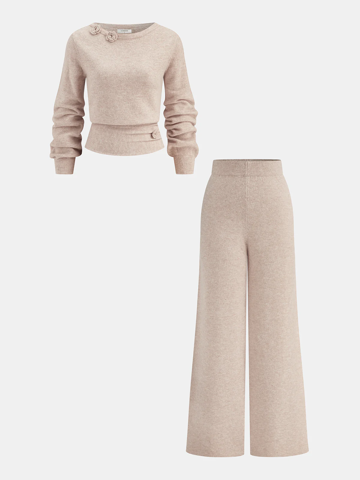 Knit Wide-Leg Pants - Image 3
