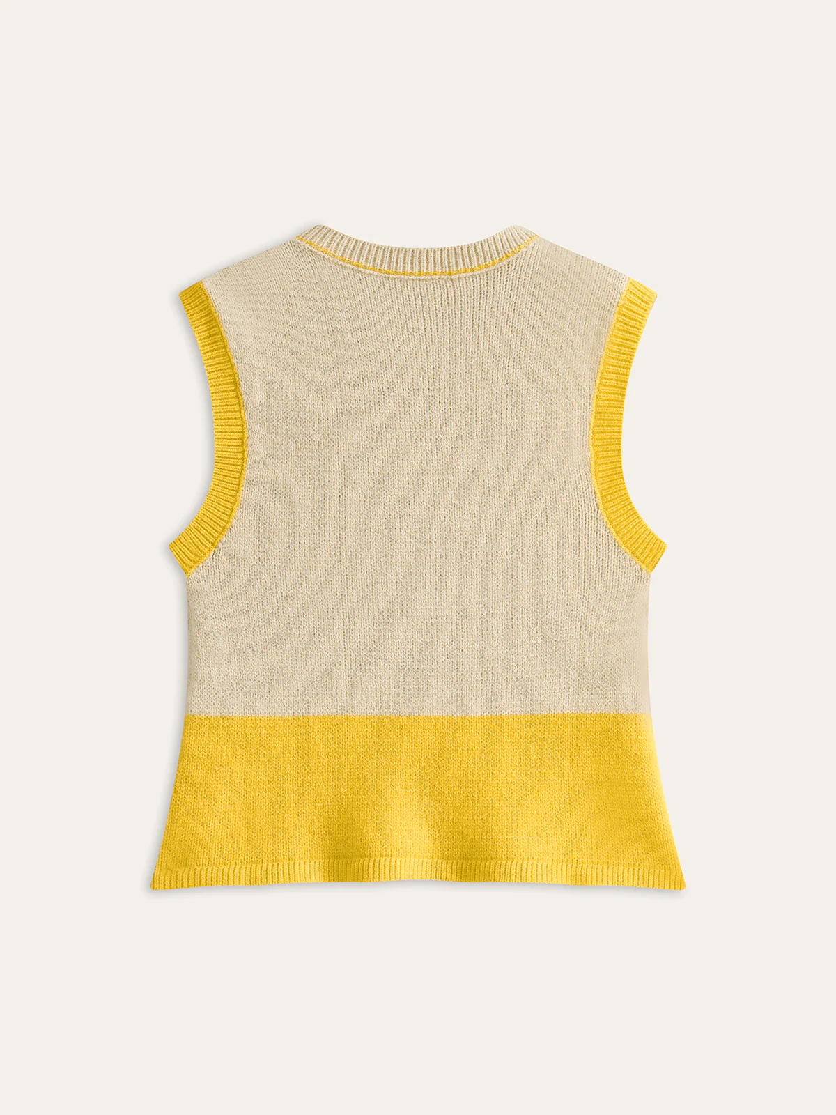 Knitted Colorblock Sweater Vest - Image 3