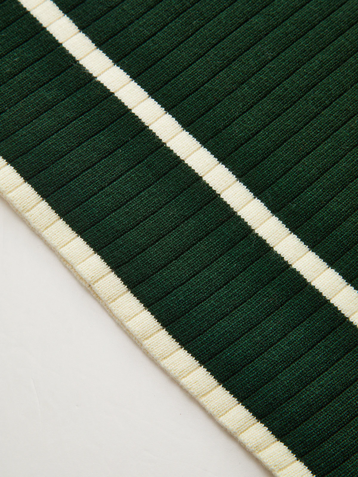 Knitted Contrast Trim Polo Top and Pants Set - Image 7