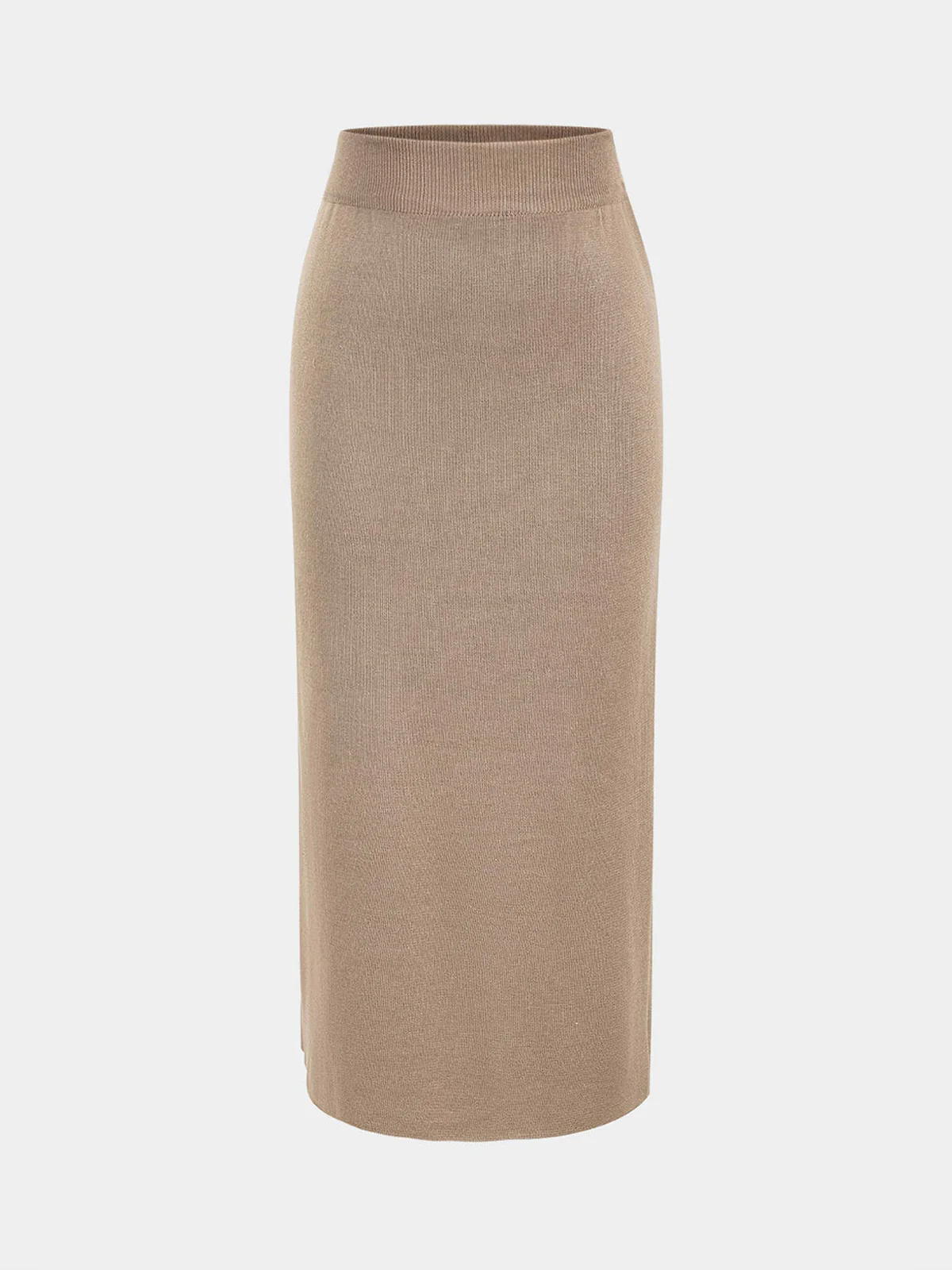 Knitted Peplum Top and Midi Skirt Set - Image 4