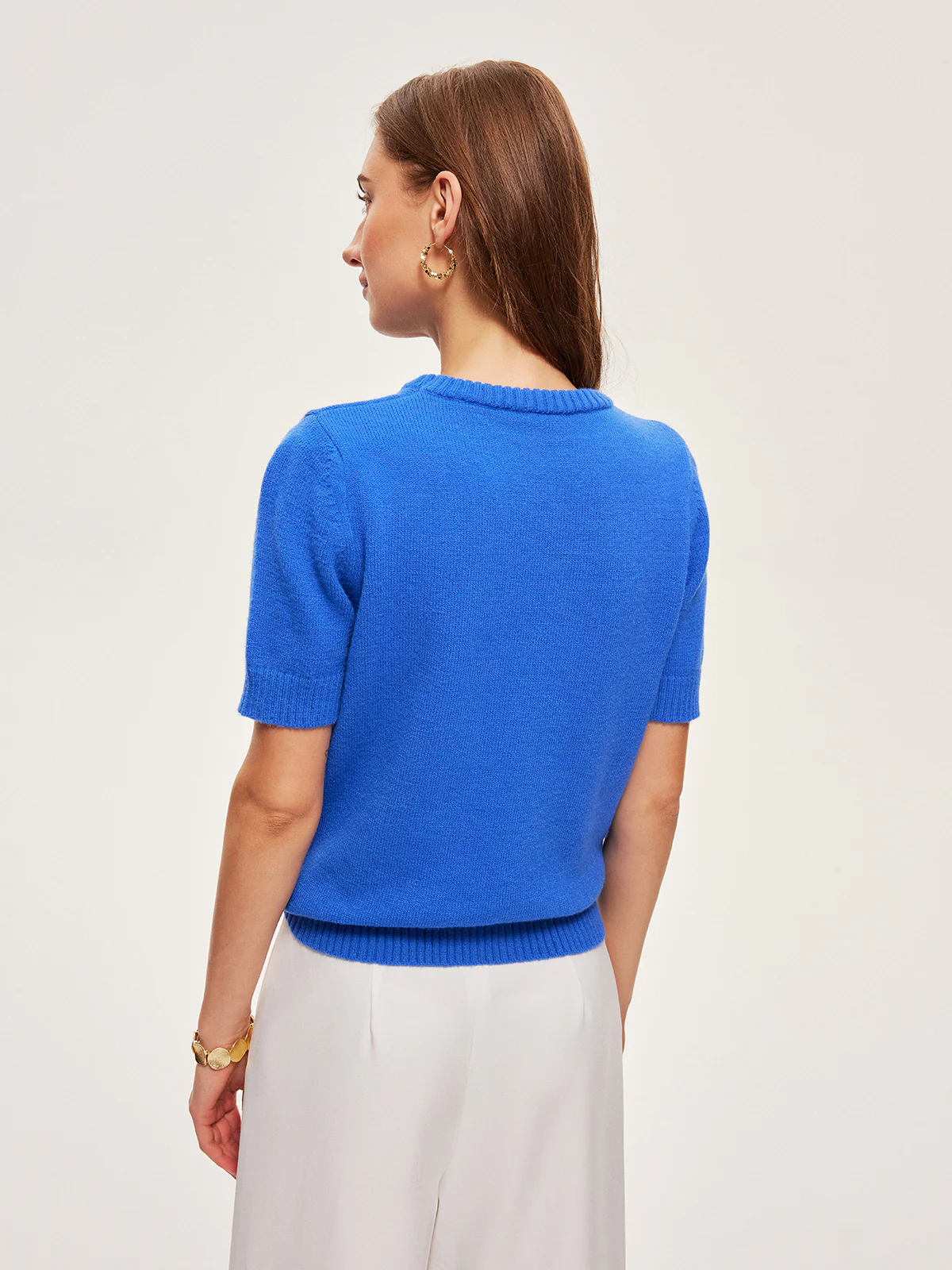 Knitted Short-Sleeve Top - Image 5