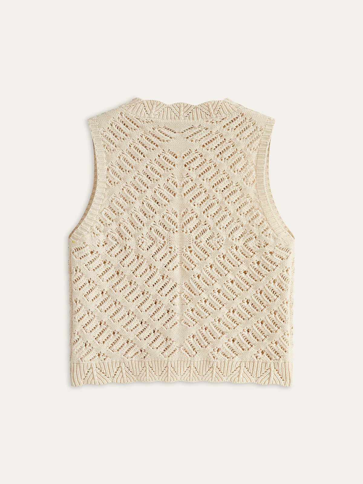 Knitted Sleeveless Cardigan with Button Front - Image 2