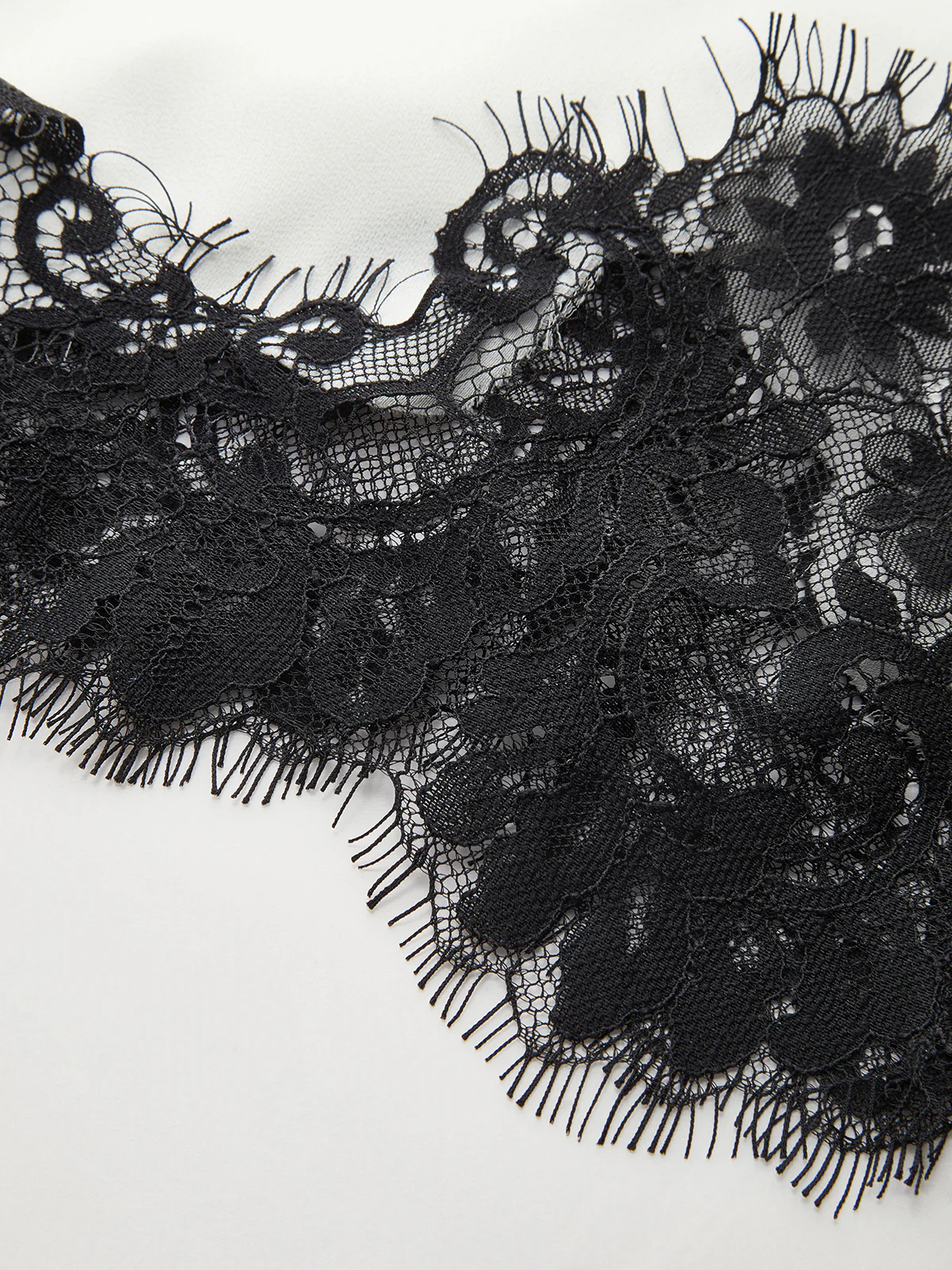 Knot Button Satin Lace Split Maxi Skirt - Image 5