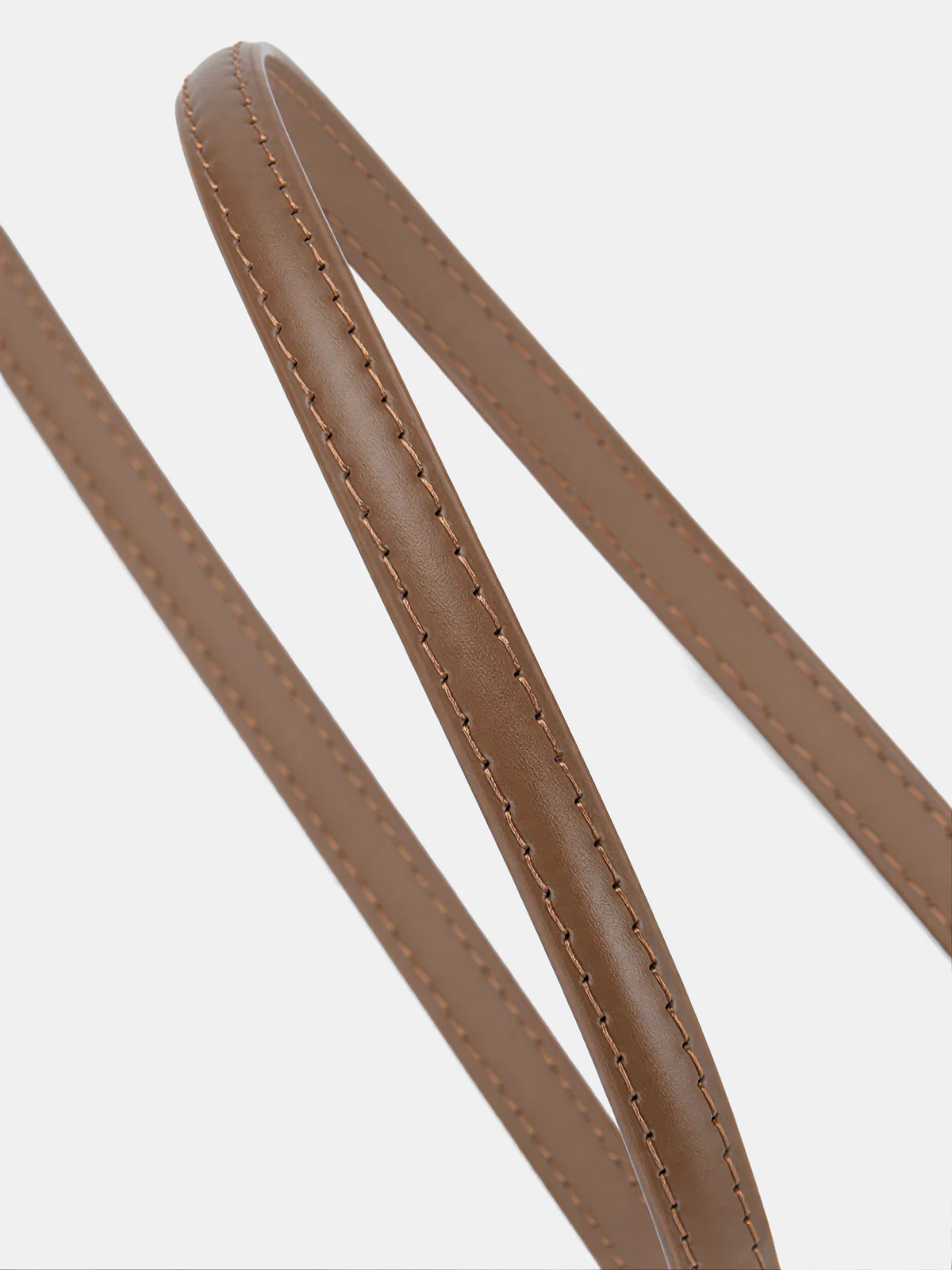 Knot Detail Leather Thin Belt - Image 2
