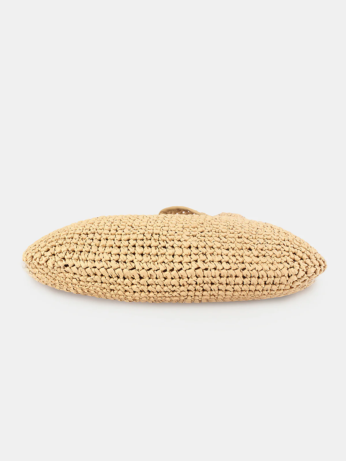 Knotted Handle Straw Hobo Shoulder Bag - Image 3