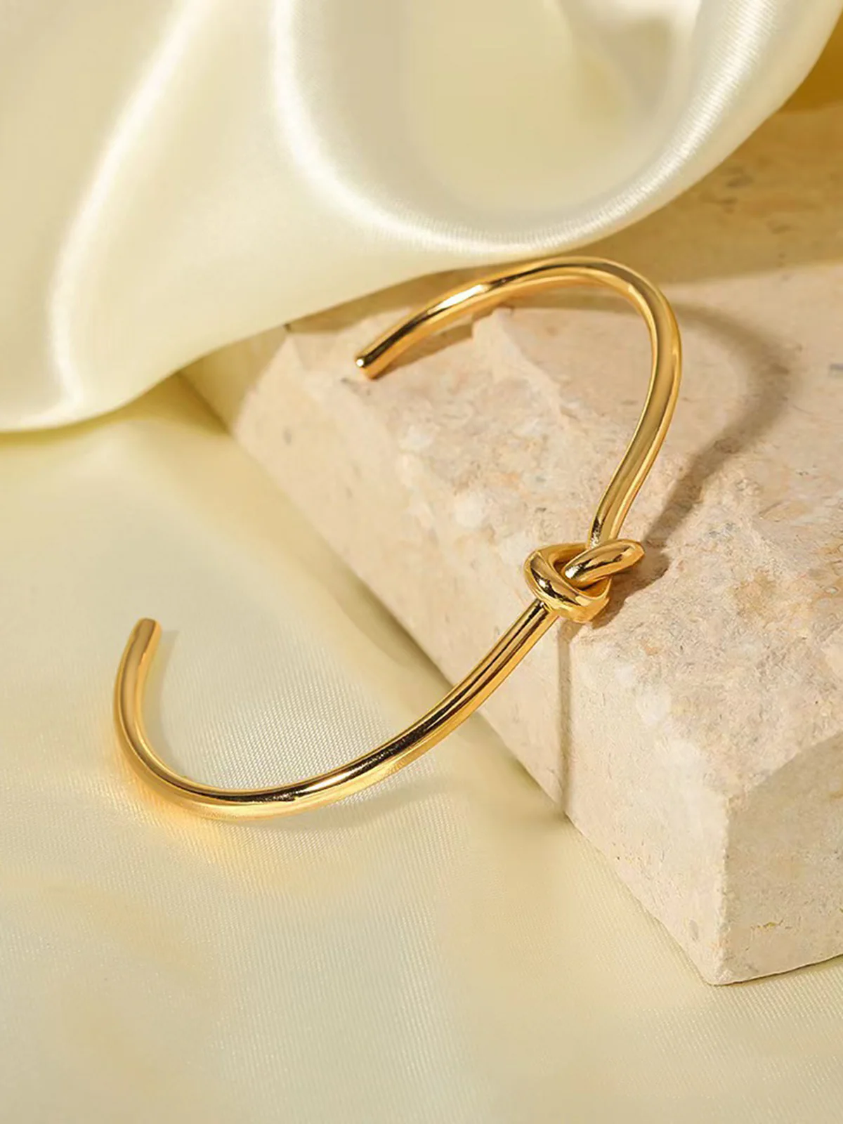 Knotted Open Bracelet - Image 3