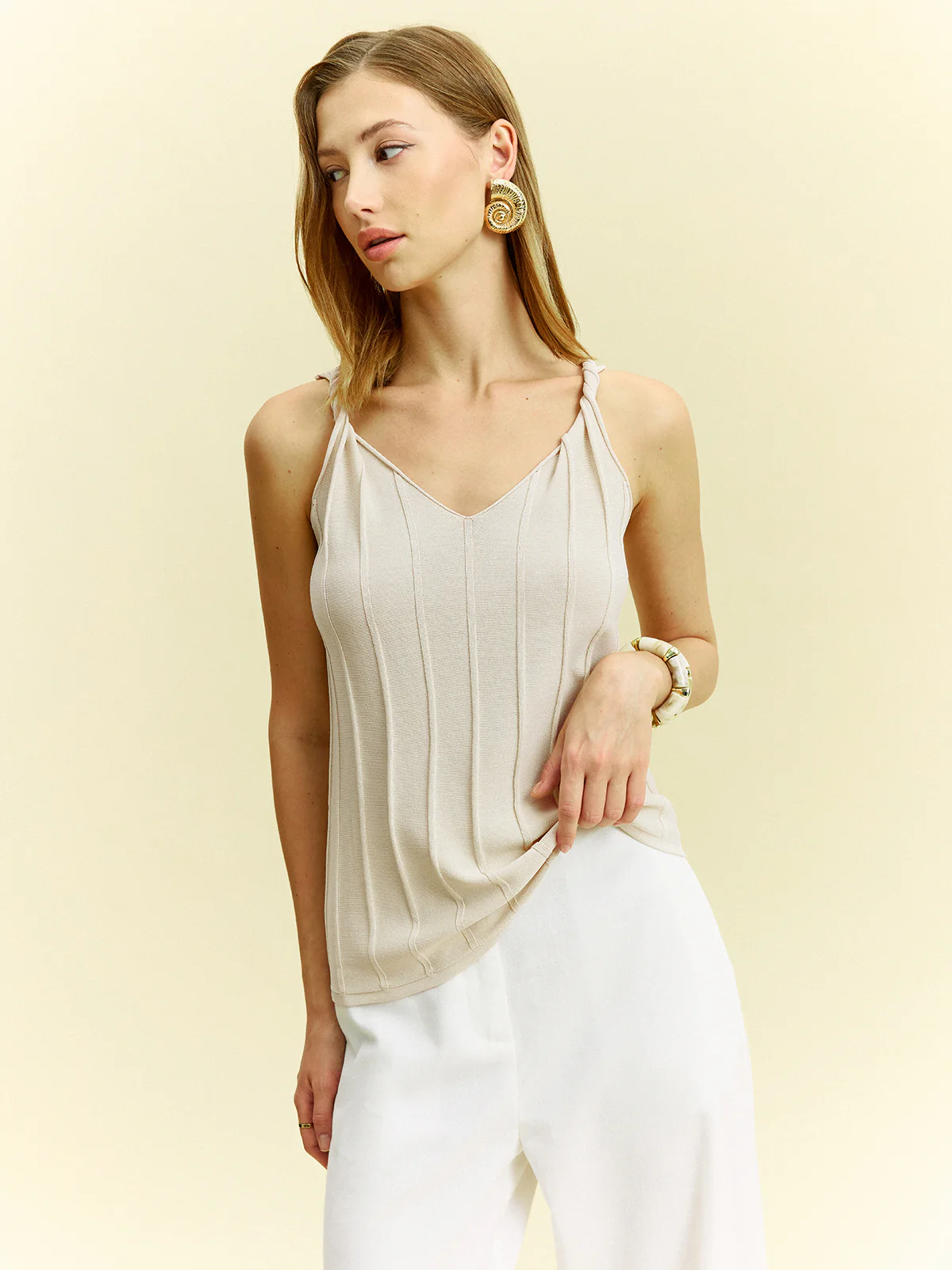 Knotted Strap Tank Top - Image 2