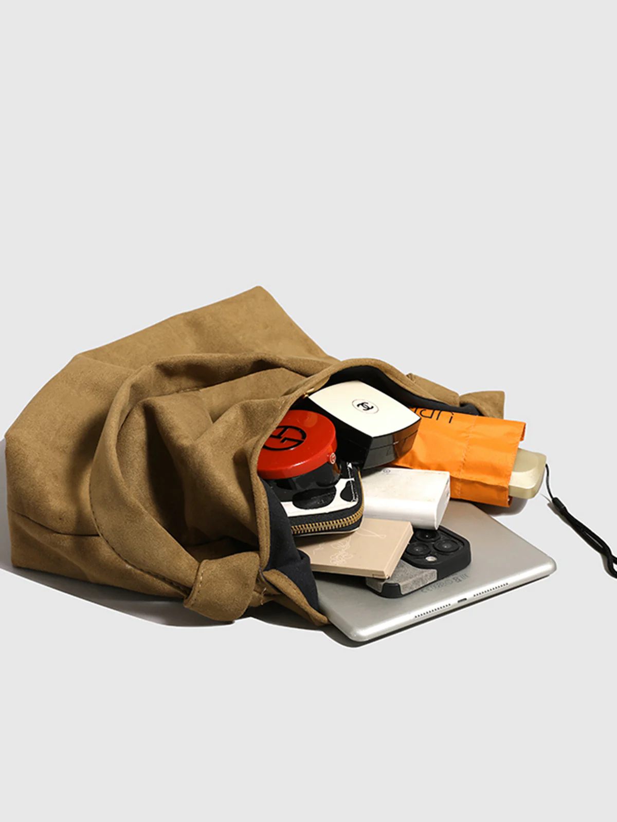 Knotted Suede Hobo Bag - Image 4