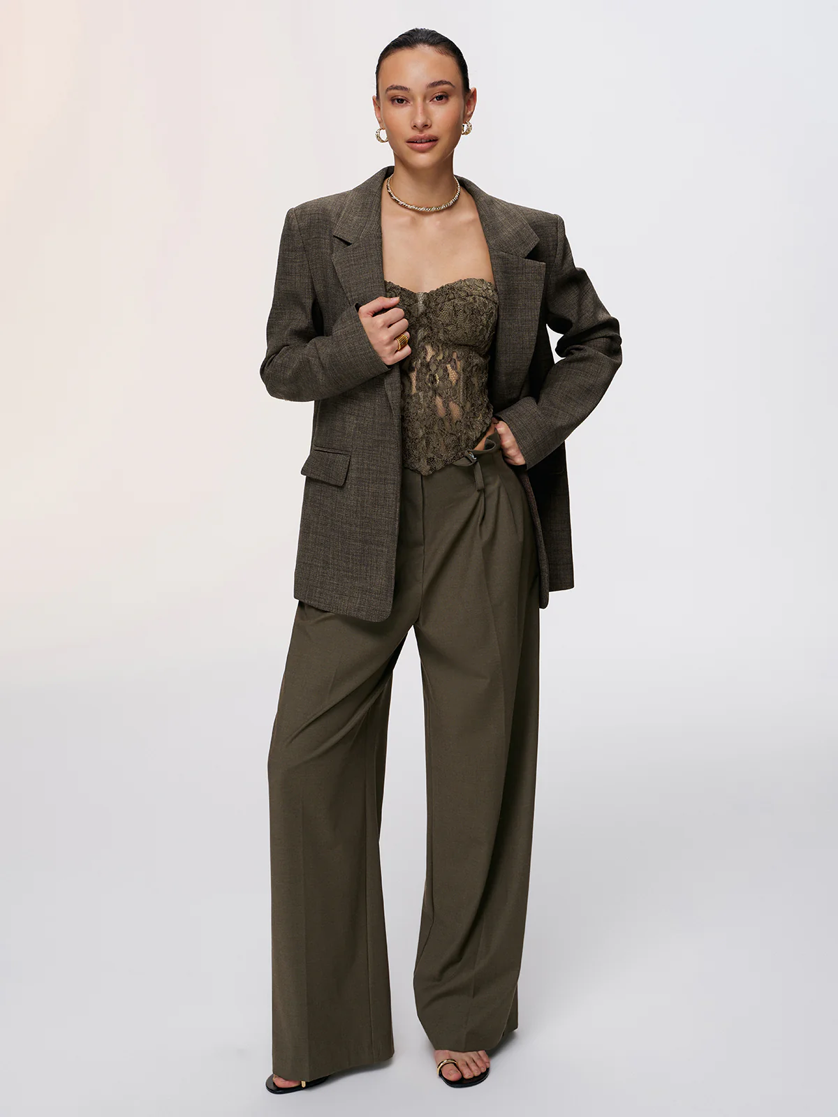 Lace Back Tie Detail Blazer - Image 4