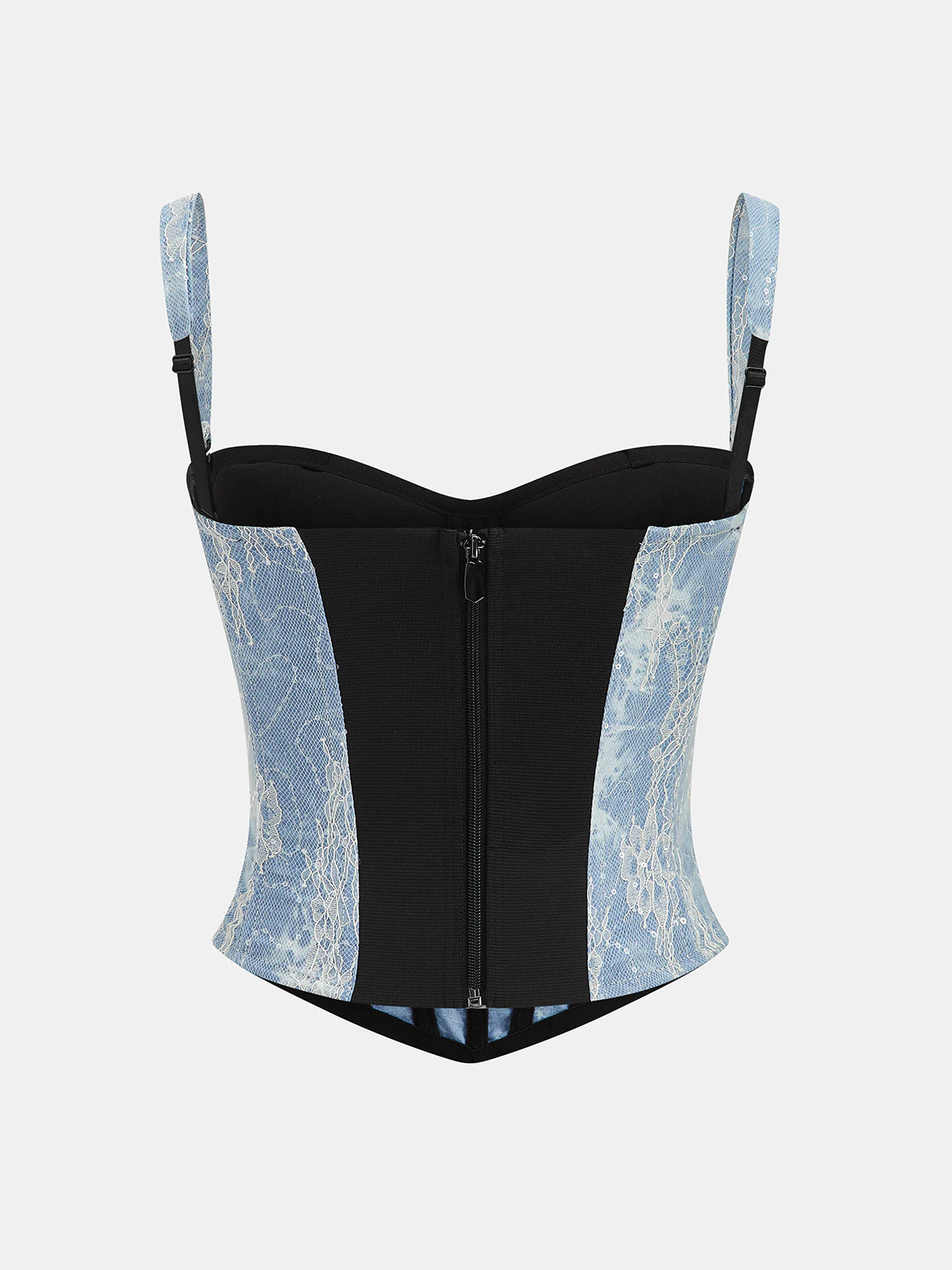 Lace Embroidered Bustier Corset Top - Image 2