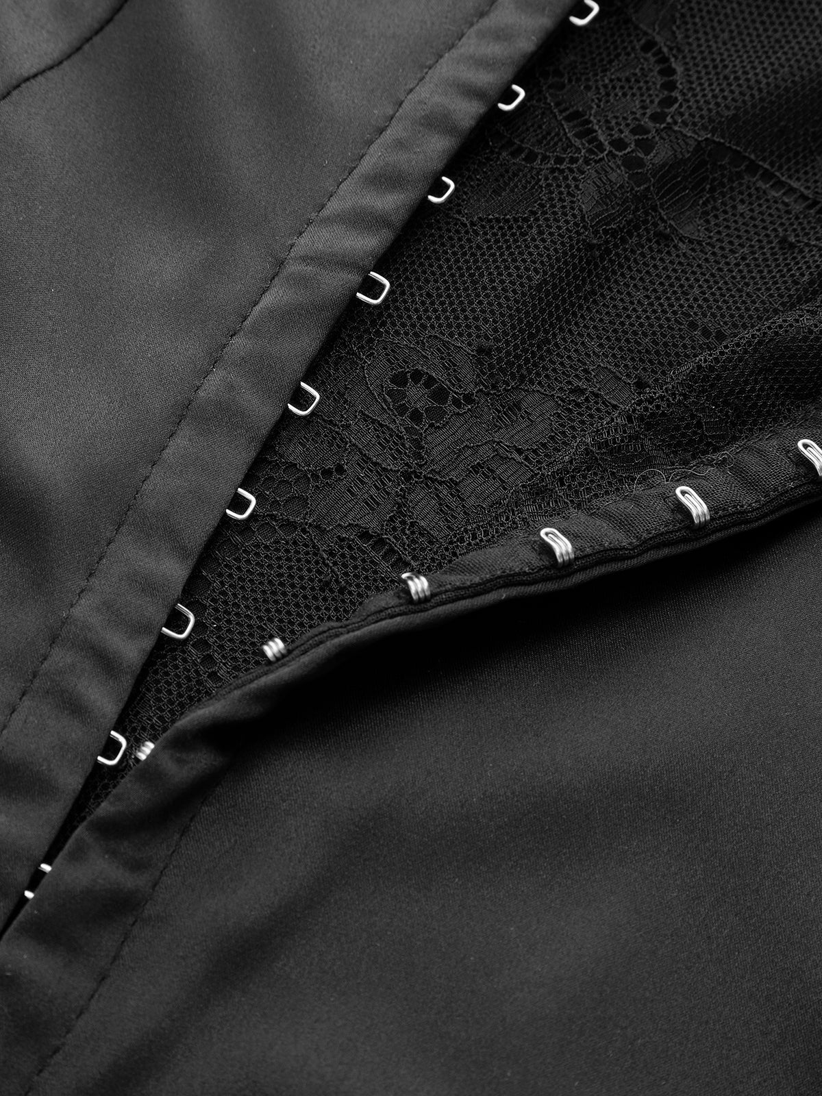 Lace & Hook Detail High Slit Skirt - Image 2