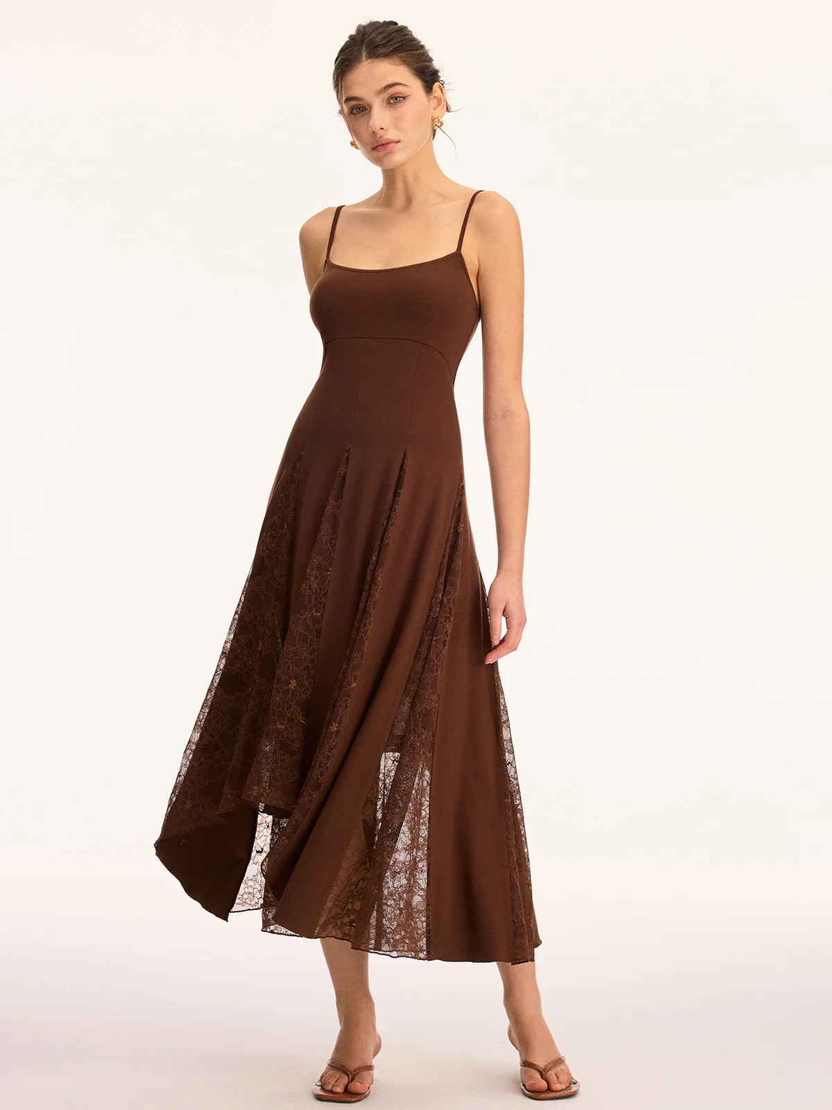 Lace Panel Cami Maxi Dress - Image 2