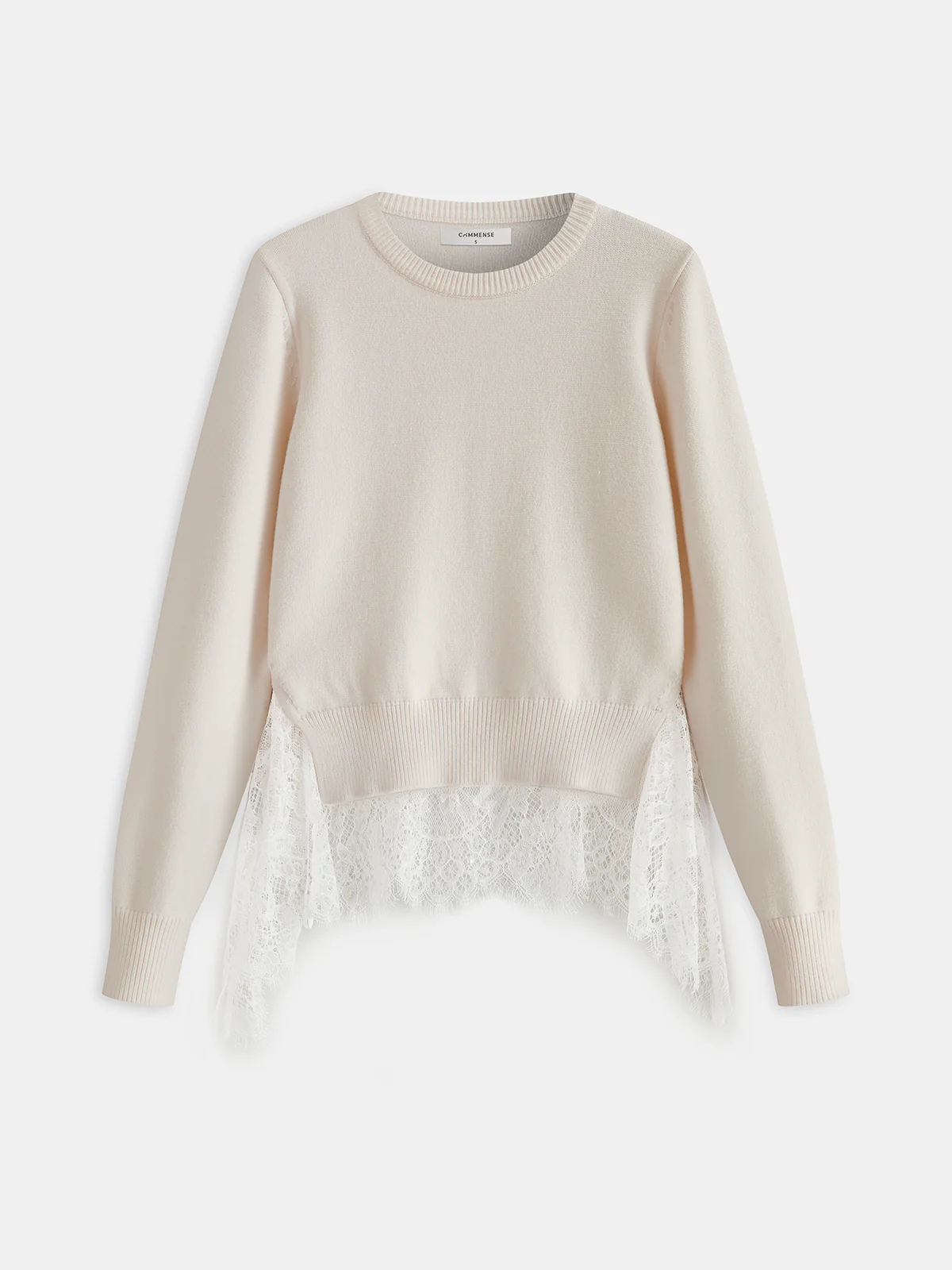 Lace Panel Knitted Sweater - Image 8