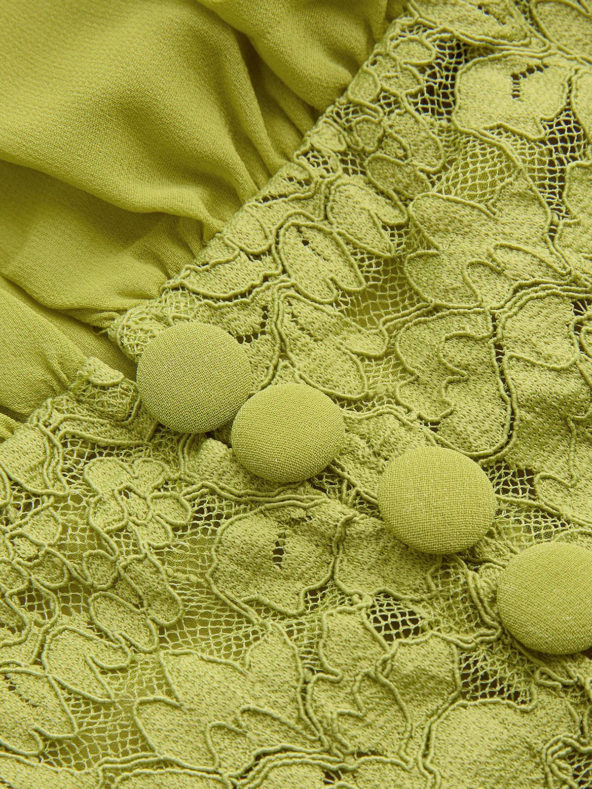Lace Panel V-Neck Top & Tiered Skirt Set - Image 8
