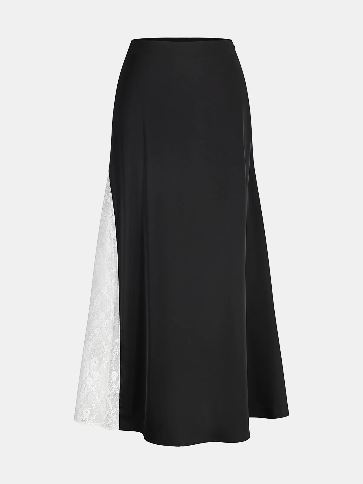 Lace Side Maxi Skirt
