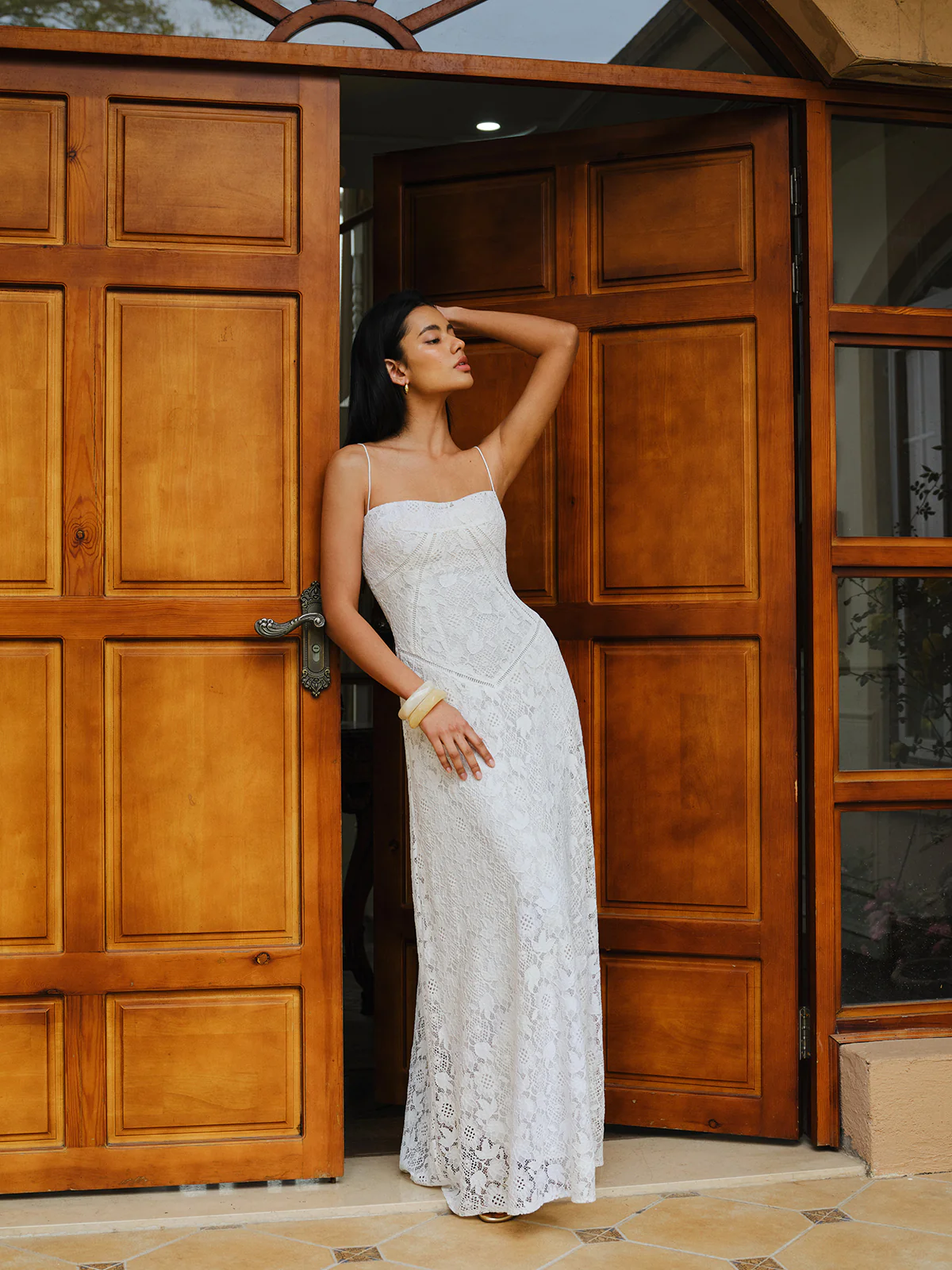 Lace Spaghetti Strap Dress - Image 4