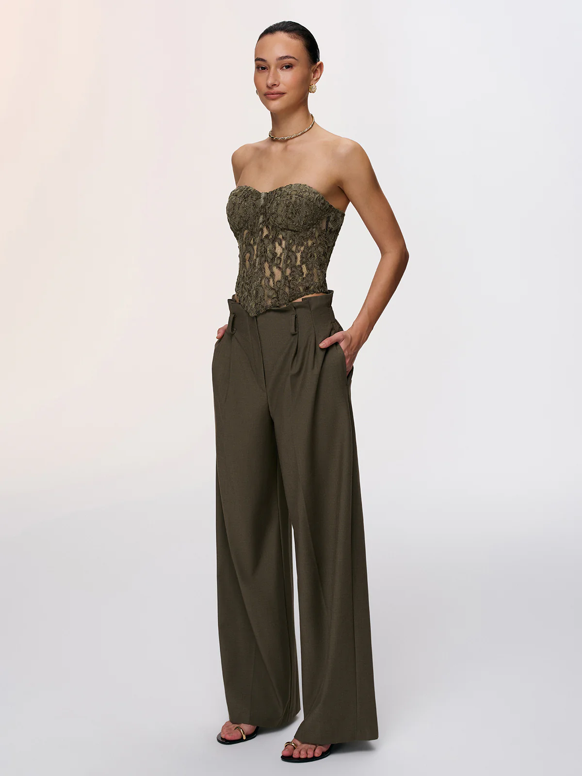 Lace Strapless Corset Top - Image 6