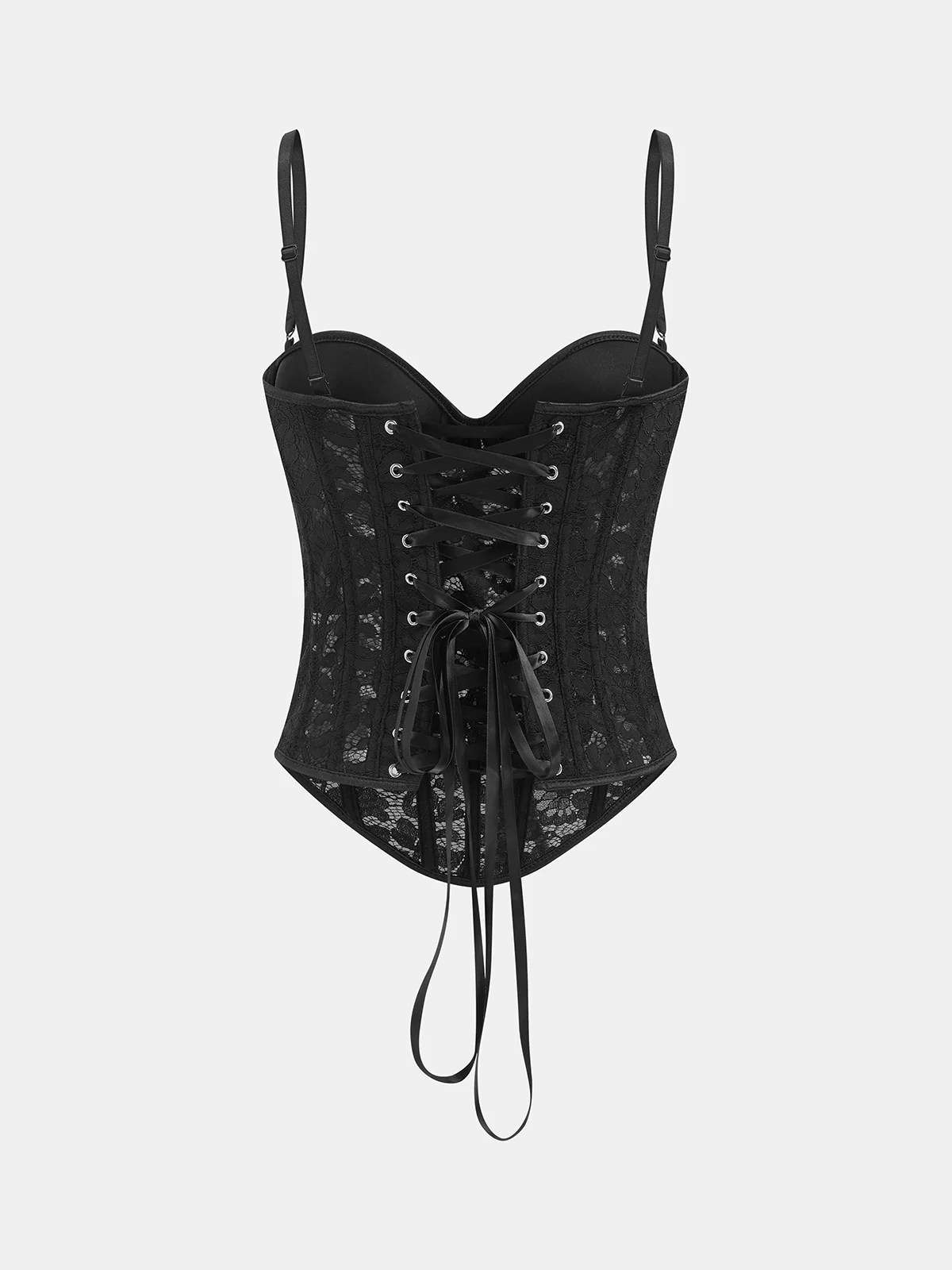 Lace Sweetheart Neck Corset Top - Image 2