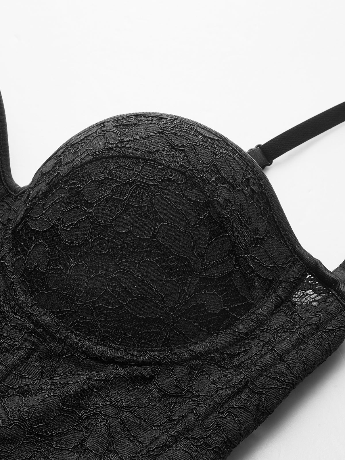 Lace Sweetheart Neck Corset Top - Image 3