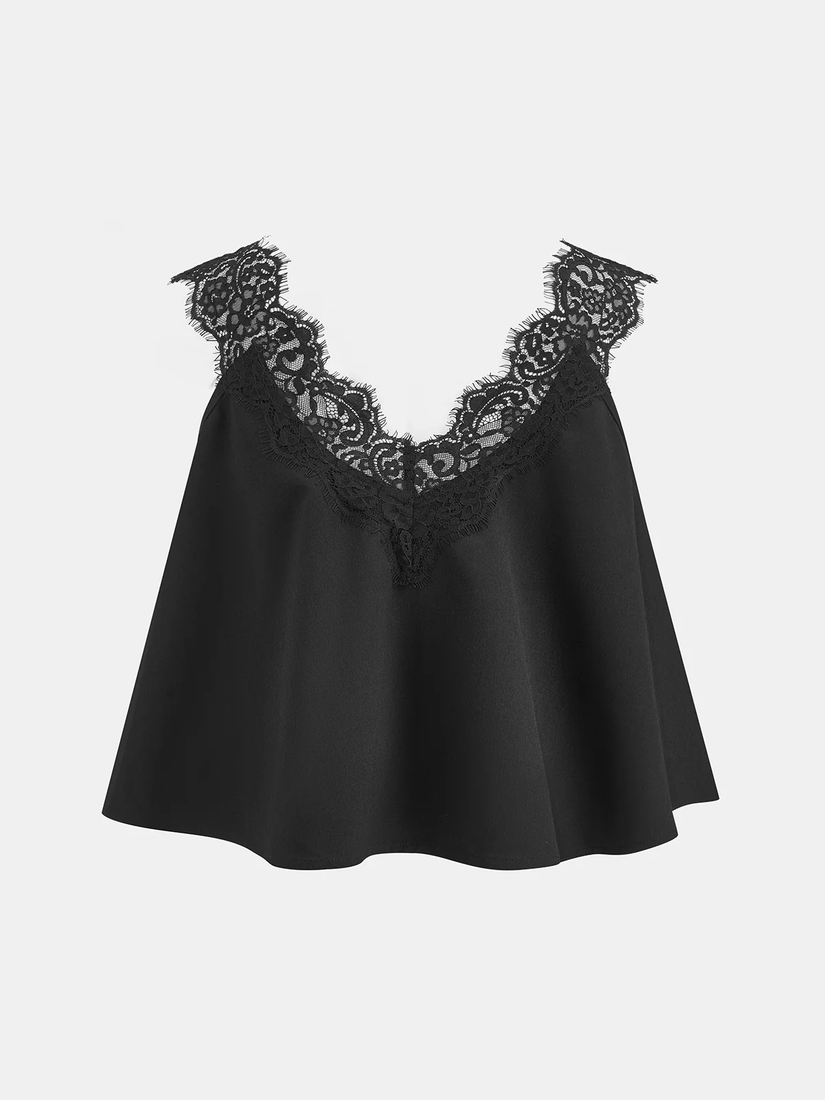 Lace Trim Cami Top & Belted Pants Set - Image 3