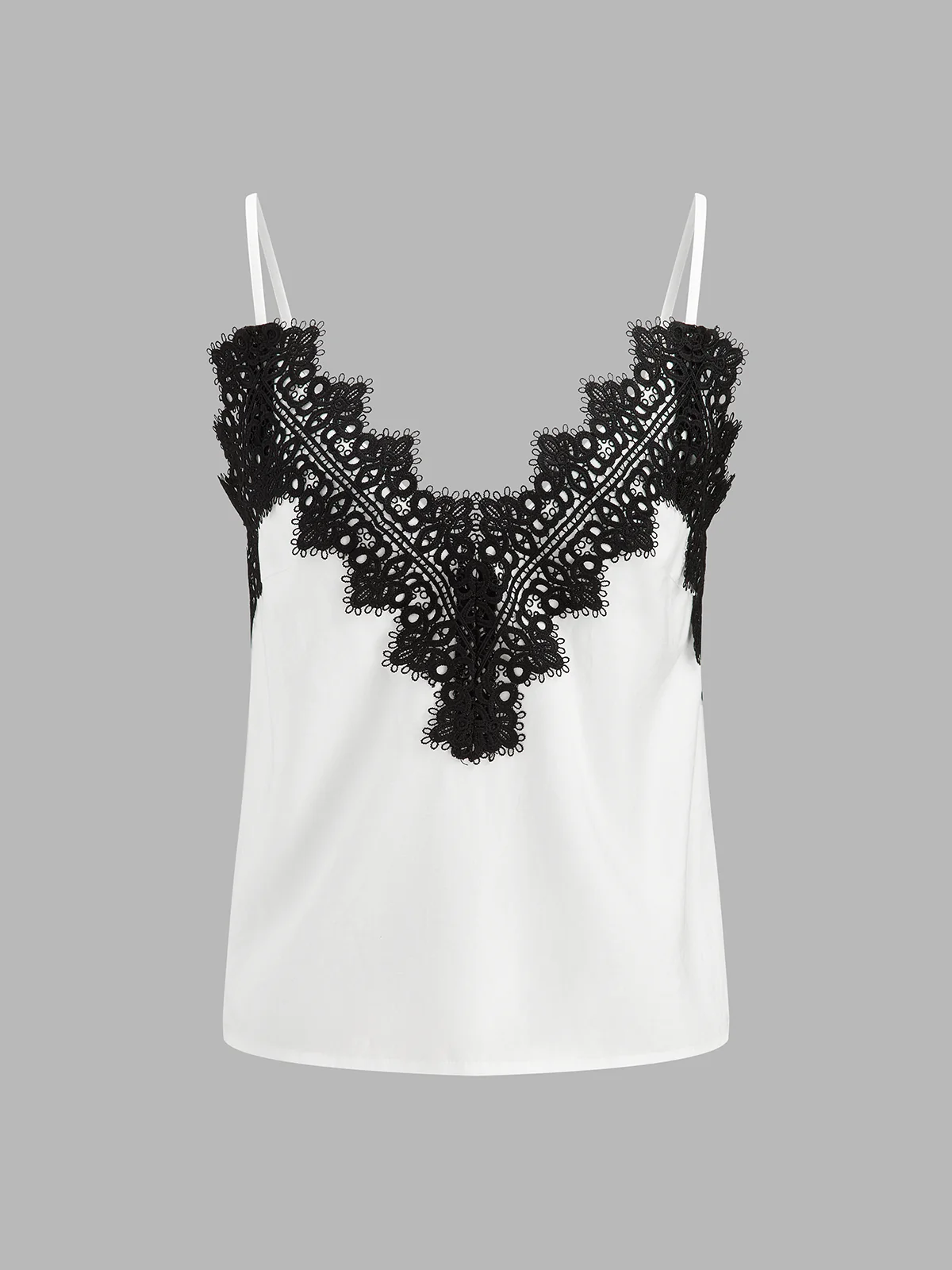 Lace Trim Cami Top & Wide Leg Pants Set - Image 3