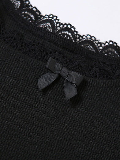 Lace Trim Crop Strappy Top - Image 5