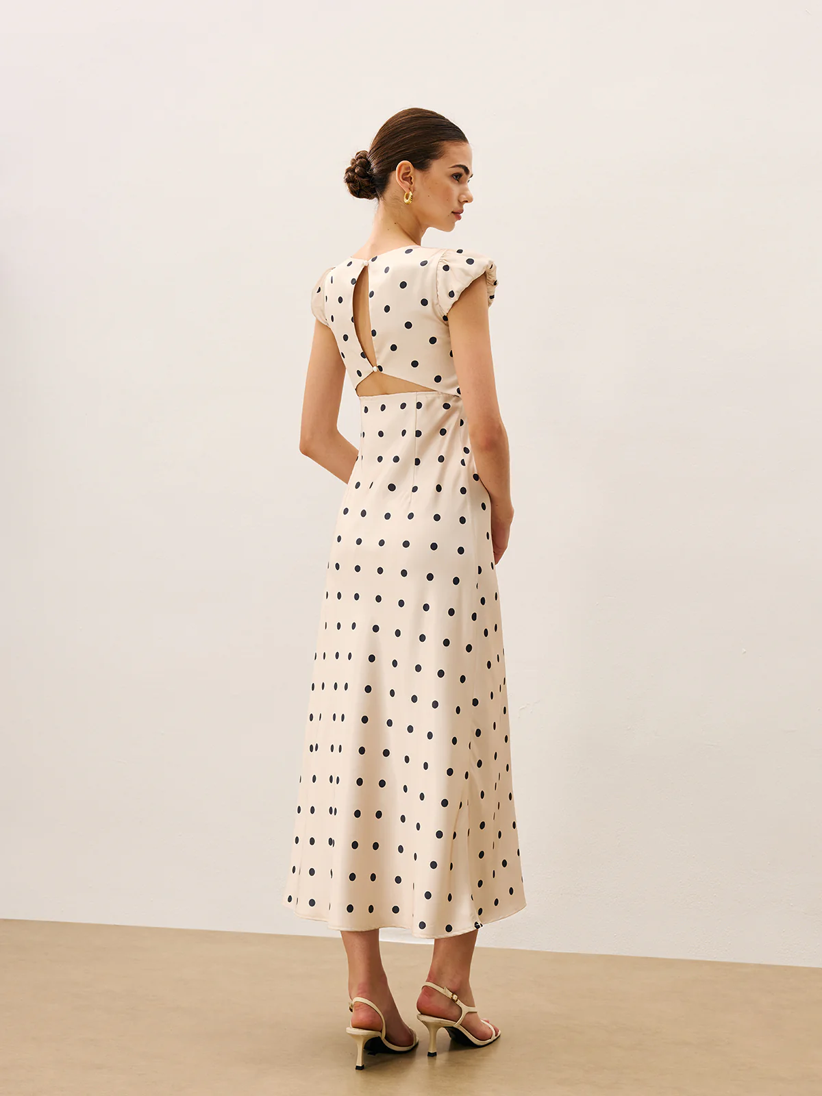 Lace Trim Polka Dot Dress - Image 3