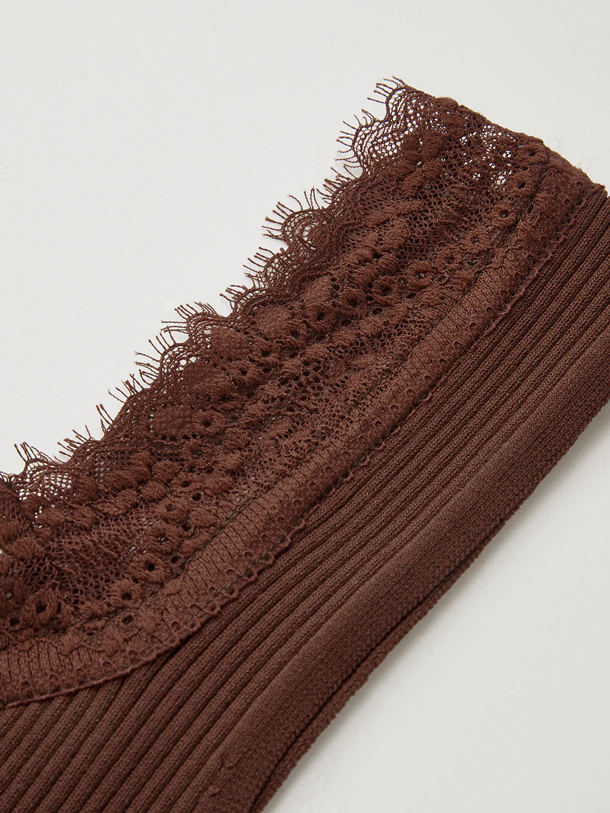 Lace Trim Ribbed Knit Tank Top - Image 4