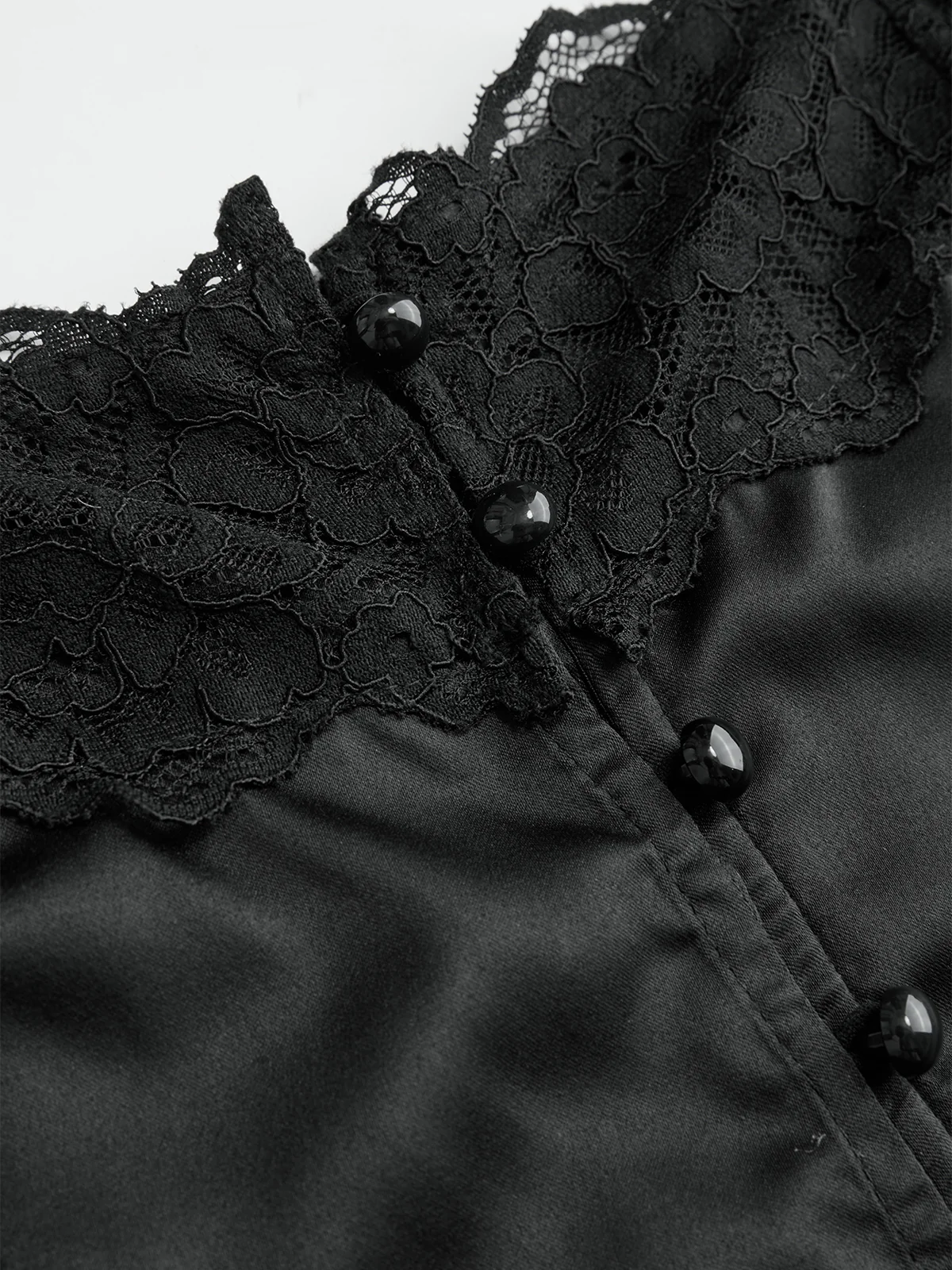 Lace-Trim Satin Cami Top - Image 4