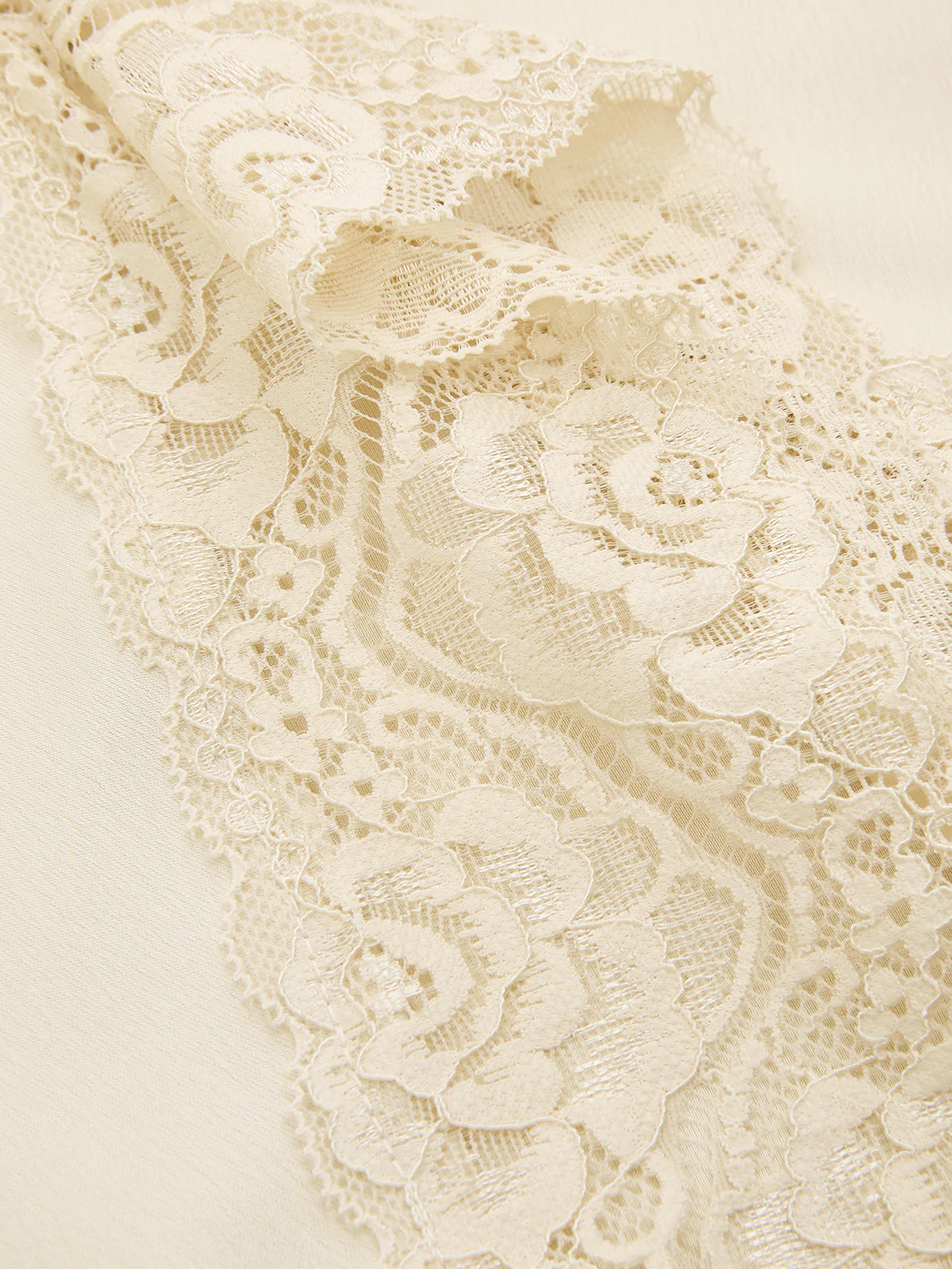 Lace Trim Satin Sleeveless Mini Dress - Image 5