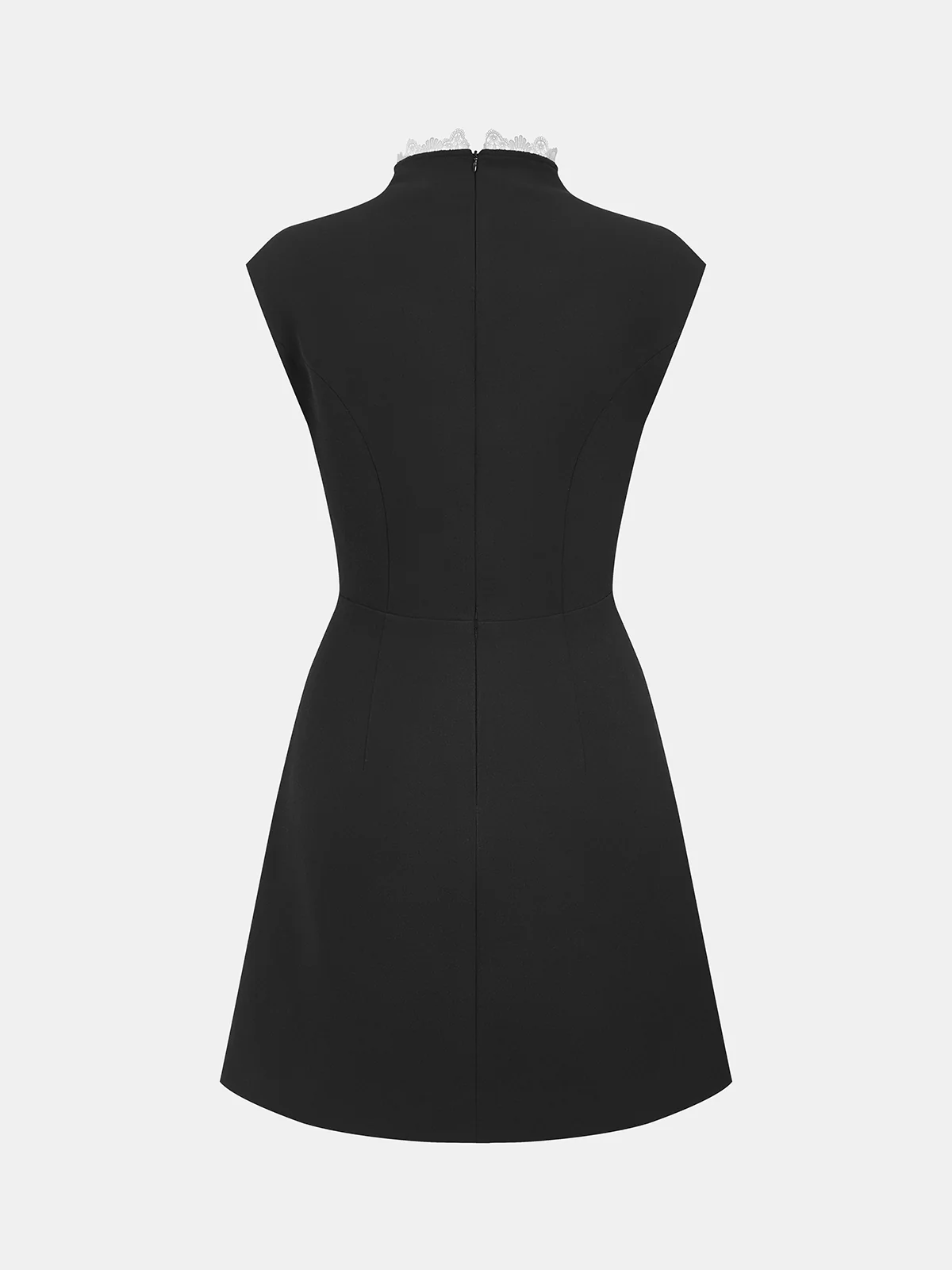 Lace Trim Sleeveless Dress - Image 2
