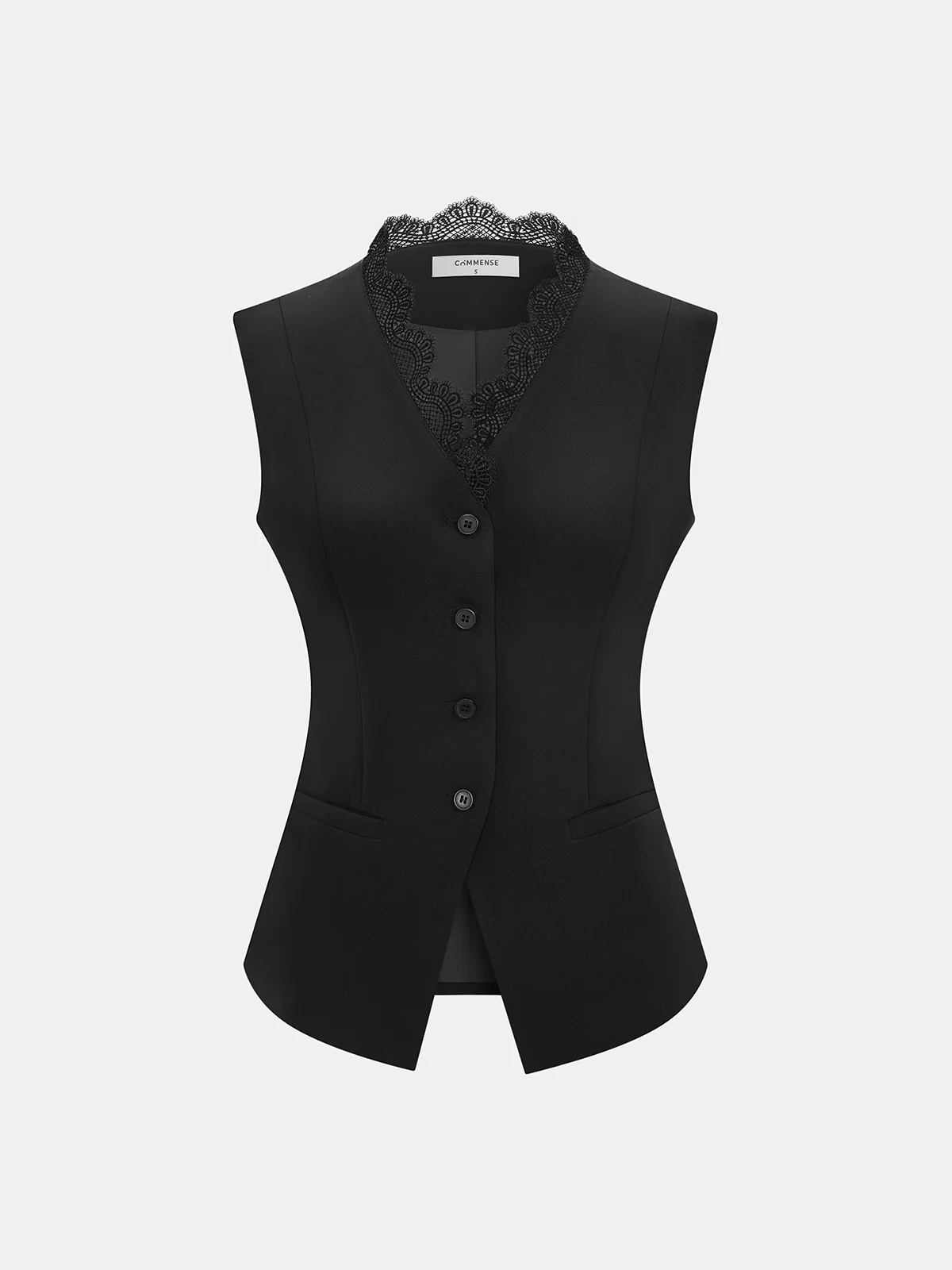 Lace Trim Sleeveless Vest
