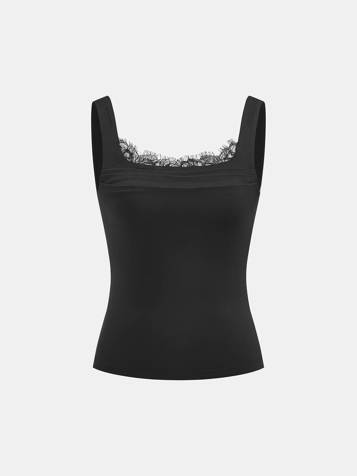 Lace Trim Square-Neck Tank Top - Image 2