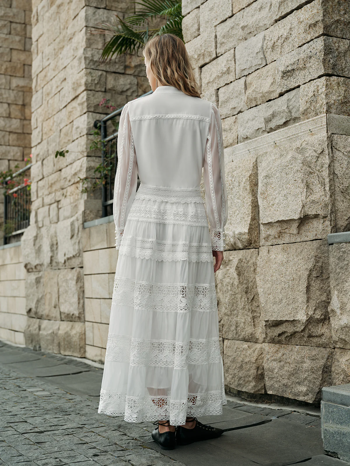 Lace Trim Tiered Skirt Set - Image 7