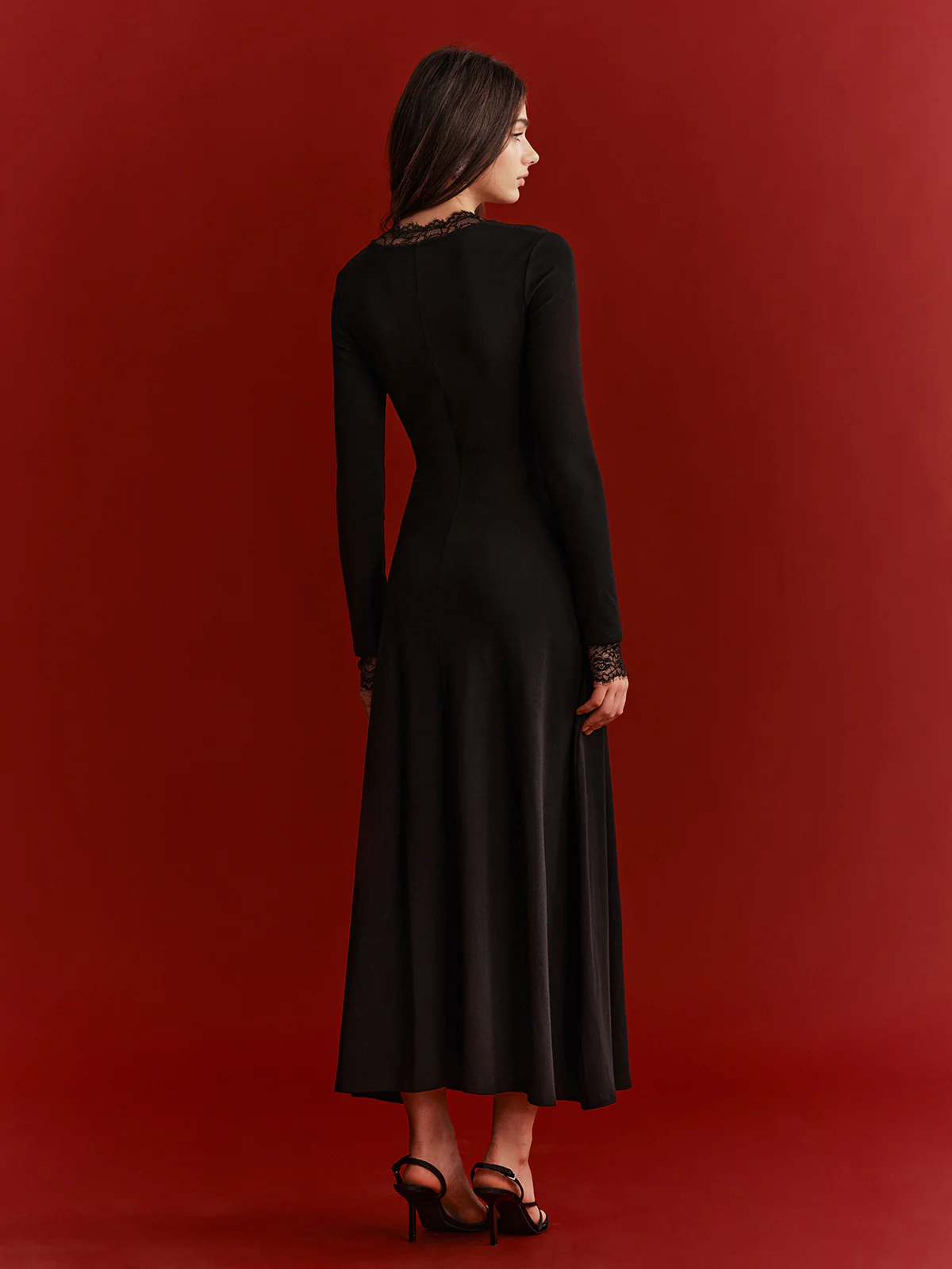 Lace Trim Twist Maxi Dress - Image 5