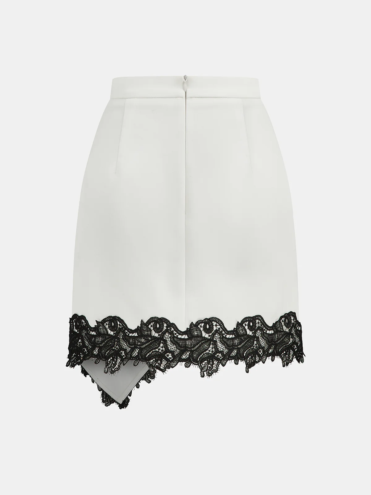Lace Trimmed Satin Wrap Skirt - Image 2