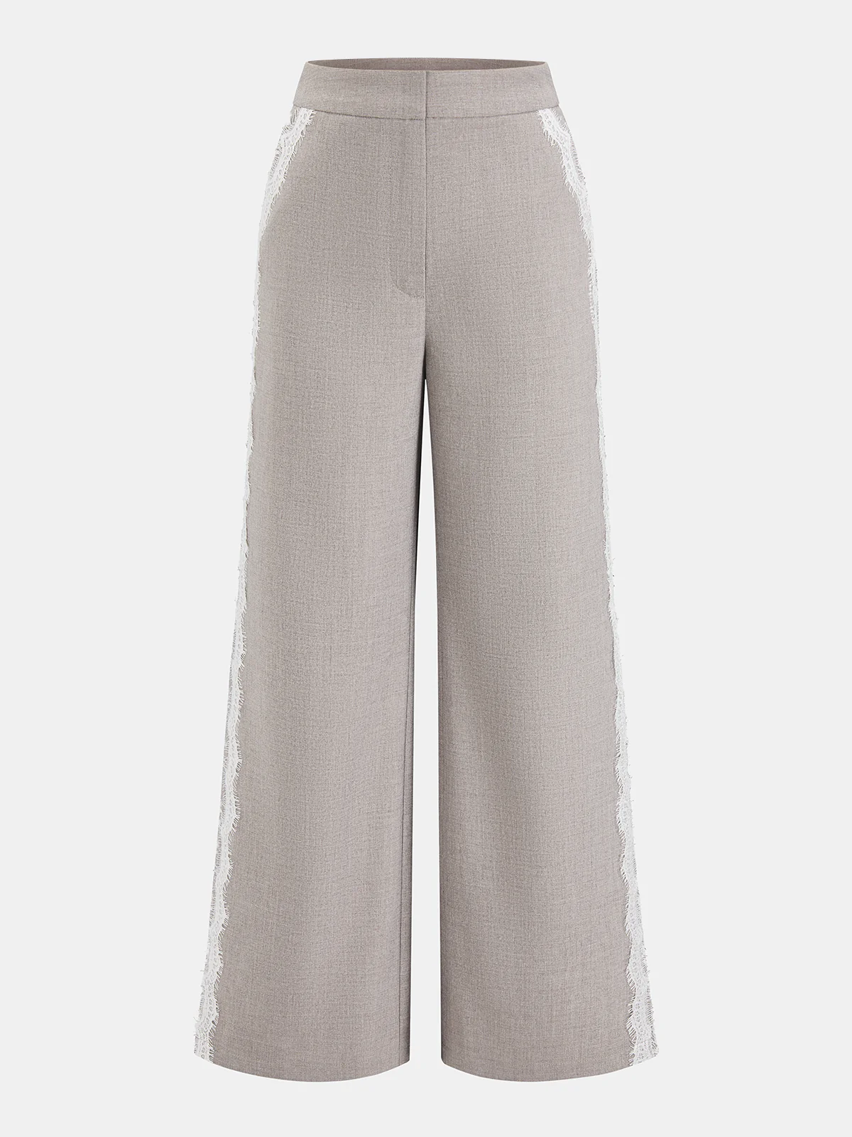 Lace Trimmed Straight-Leg Pants - Image 2