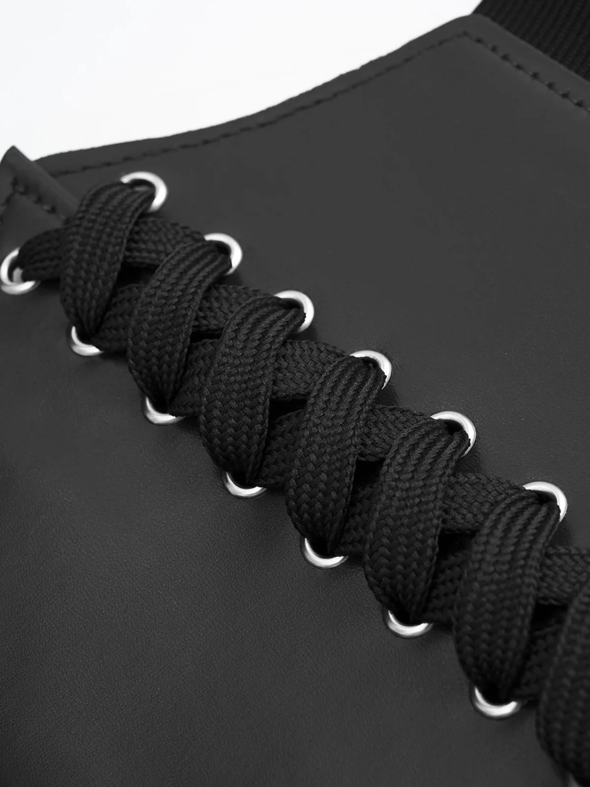Lace-Up Faux Leather Corset Belt - Image 3