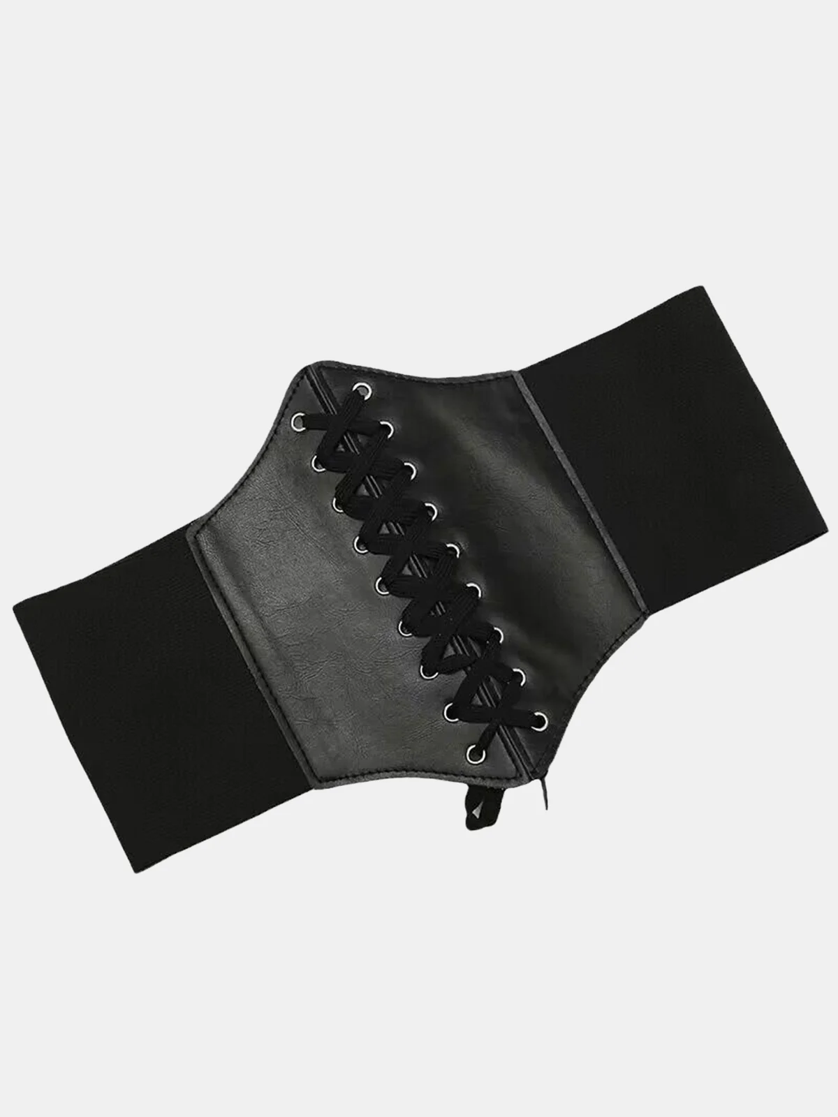 Lace-Up Faux Leather Corset Belt - Image 4