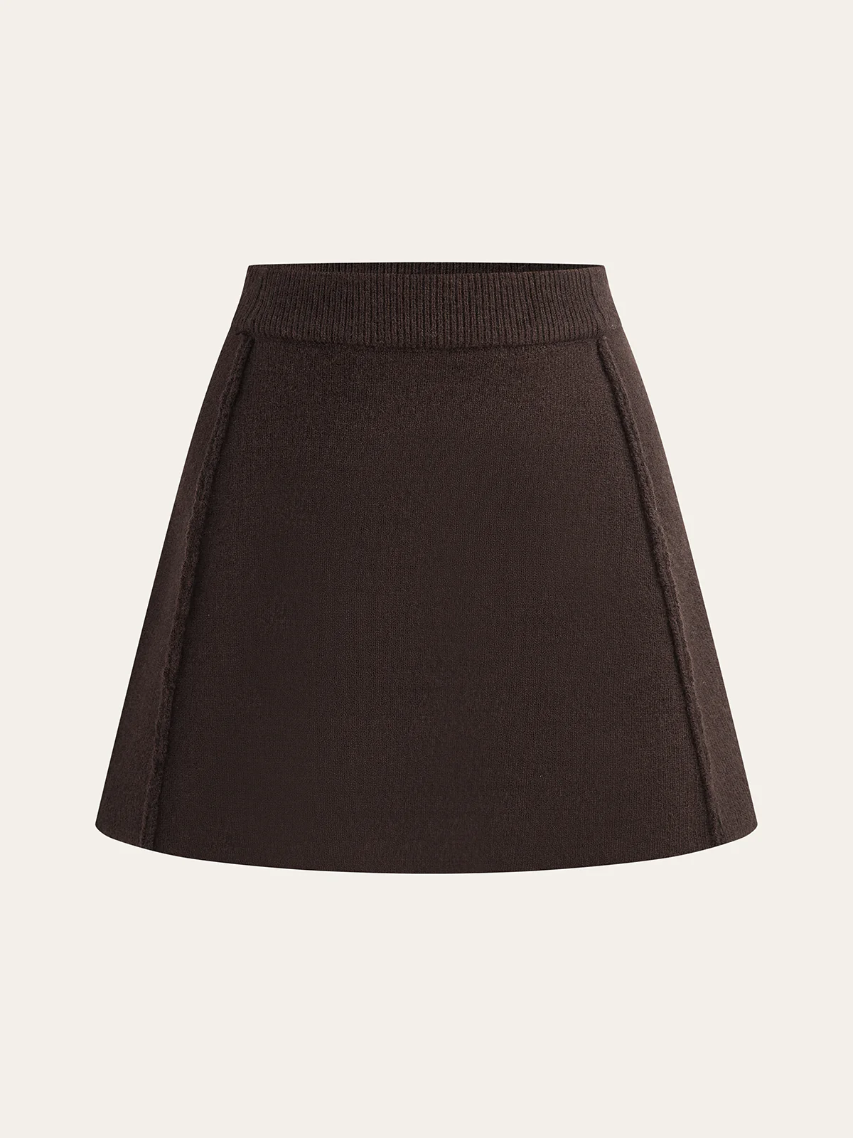 Lamb Sleeve Metal Button Knit Top and Skirt Set - Image 3