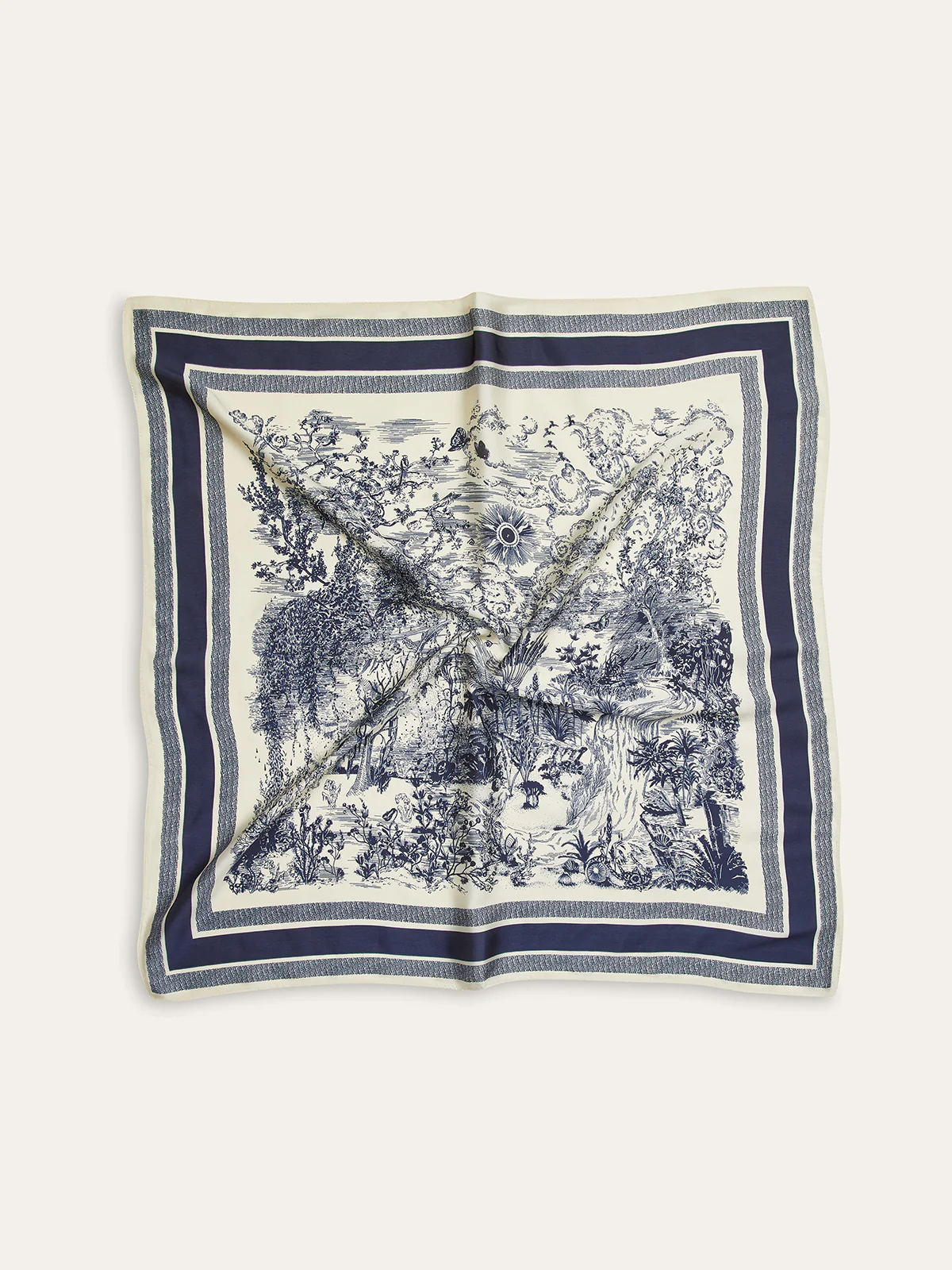 Landscape Print Square Scarf
