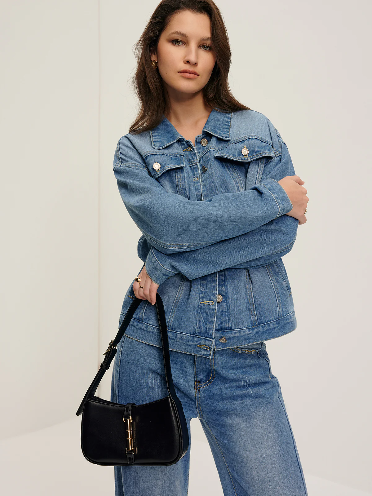 Lapel Pockets Denim Jacket - Image 5