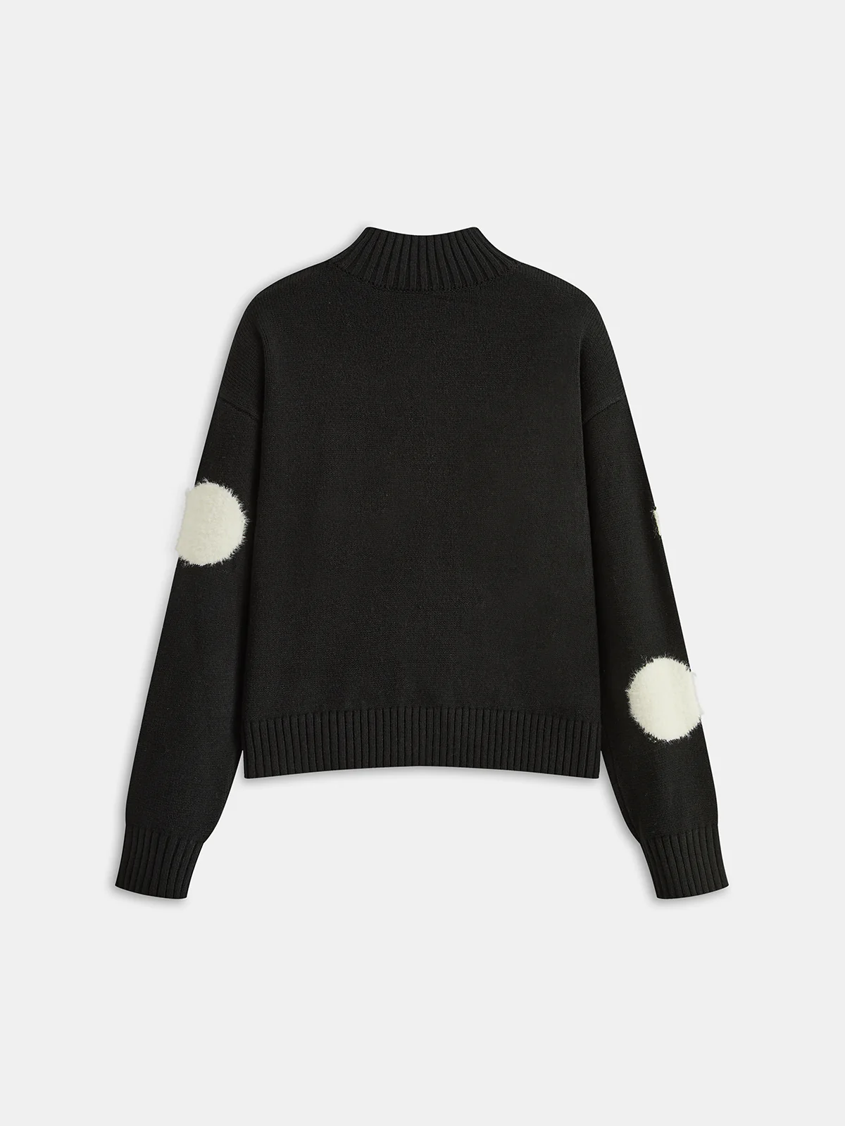 Large Polka Dot Mock Neck Sweater - Image 2