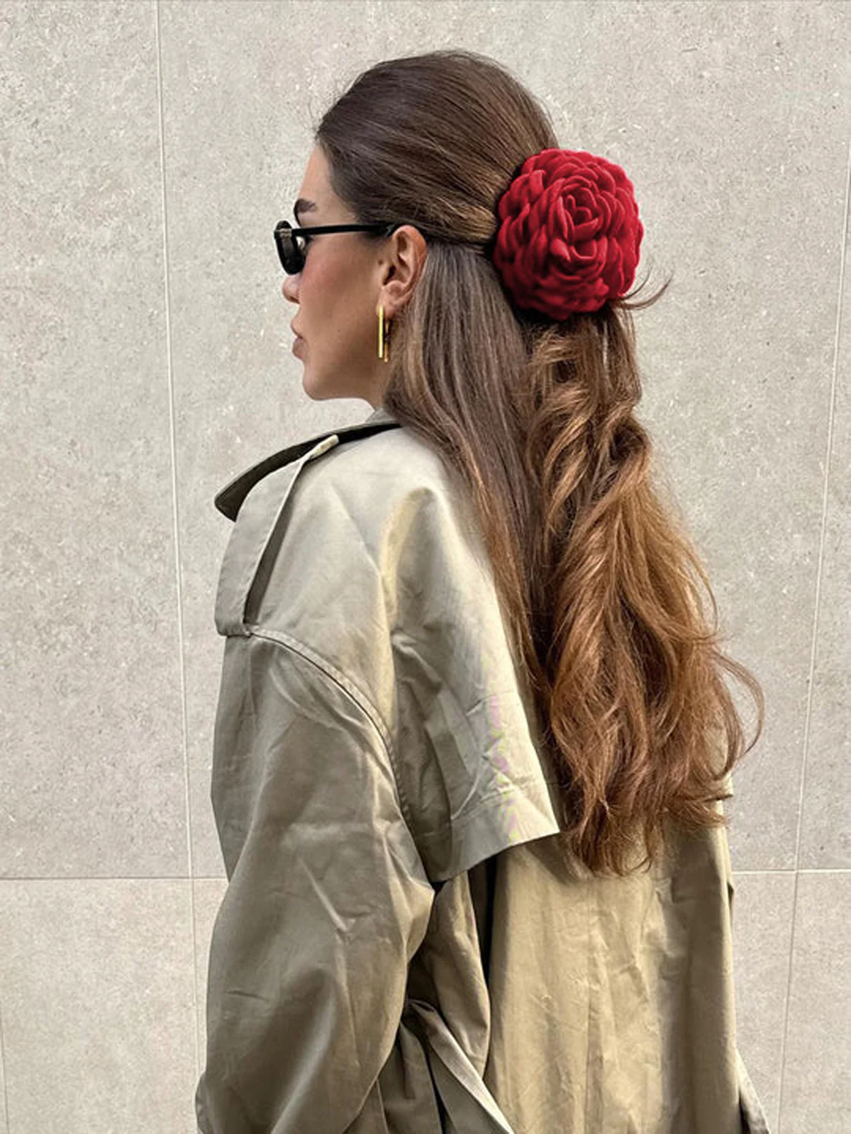 Large Rose Flower Hair Claw - Image 2