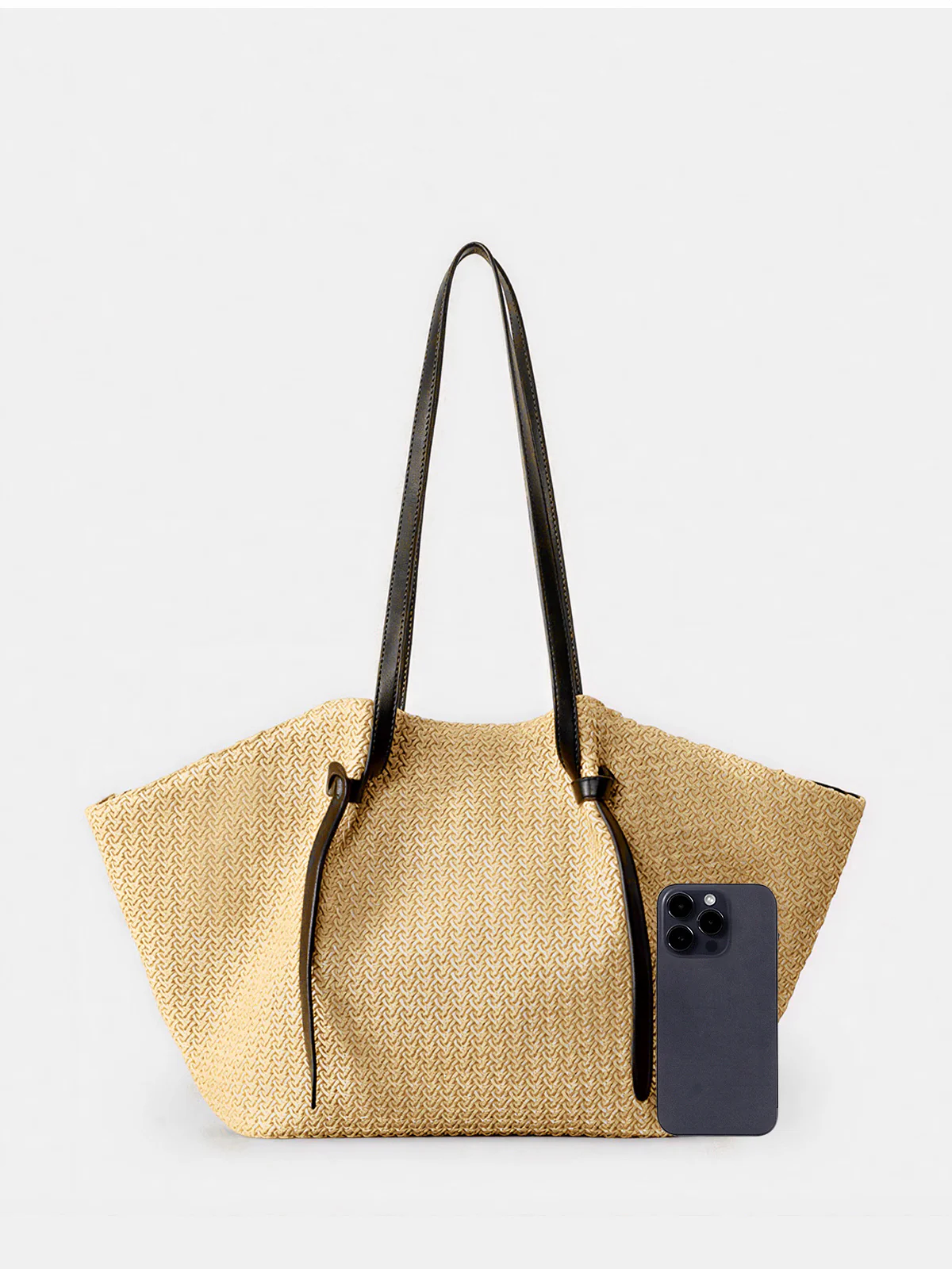 Large Straw Woven Tote Bag - Image 6