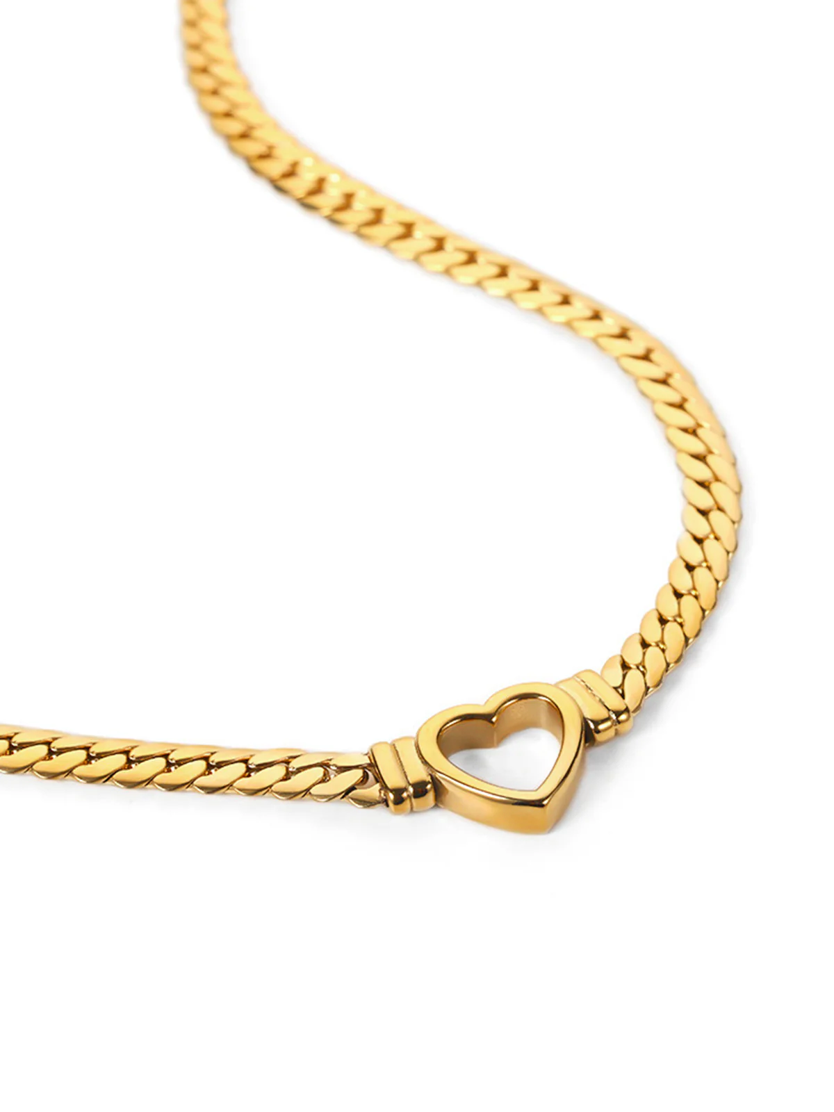 Layered Heart Chain Necklace - Image 3