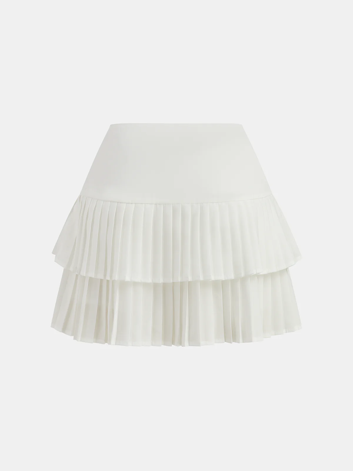 Layered Pleated Mini Skirt - Image 3