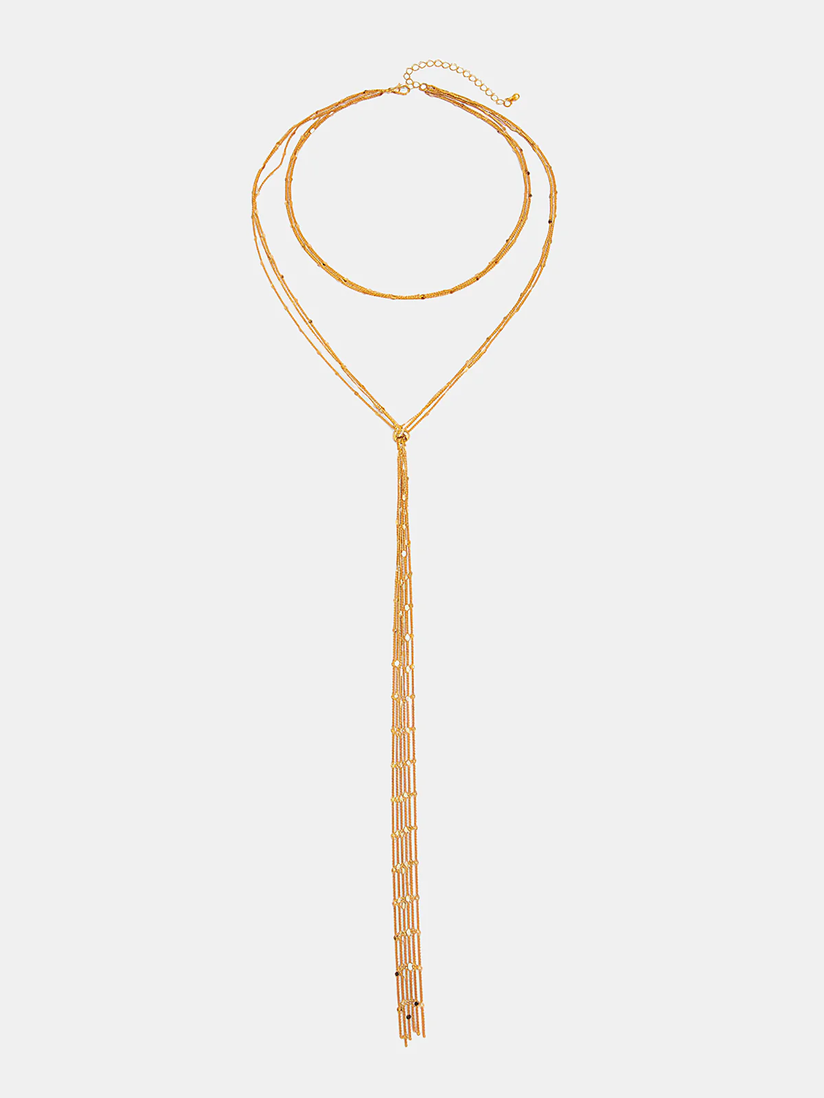 Layered Y-Shaped Tassel Necklace - Image 3