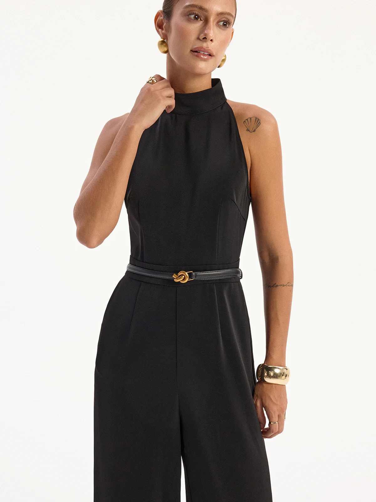 Leather Twist Buckle Belt - Image 3